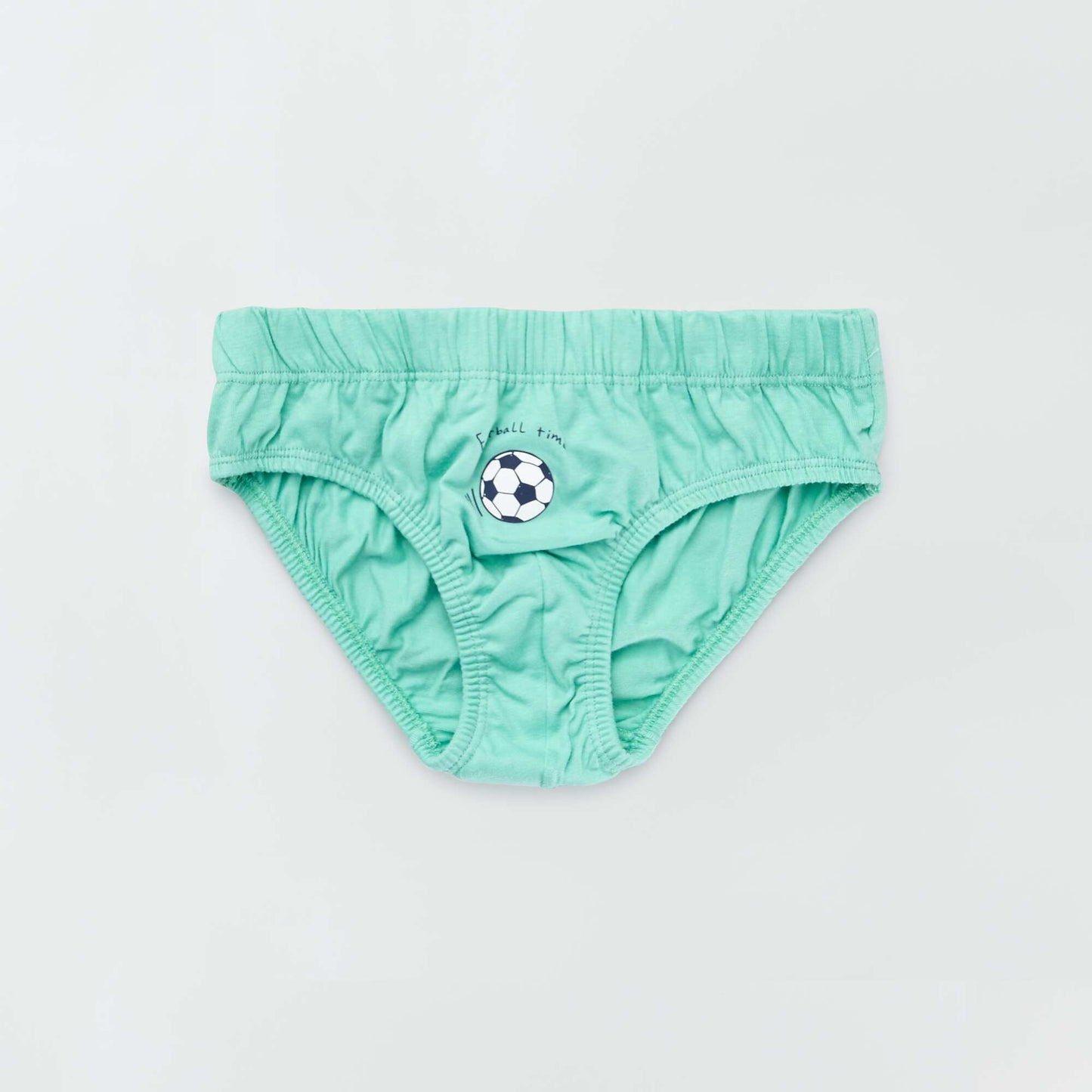 Lot de 5 slips en coton Bleu/vert/gris/blanc