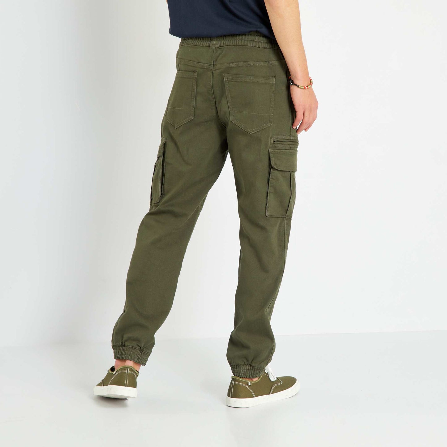 Pantalon jogger fit denim Kaki
