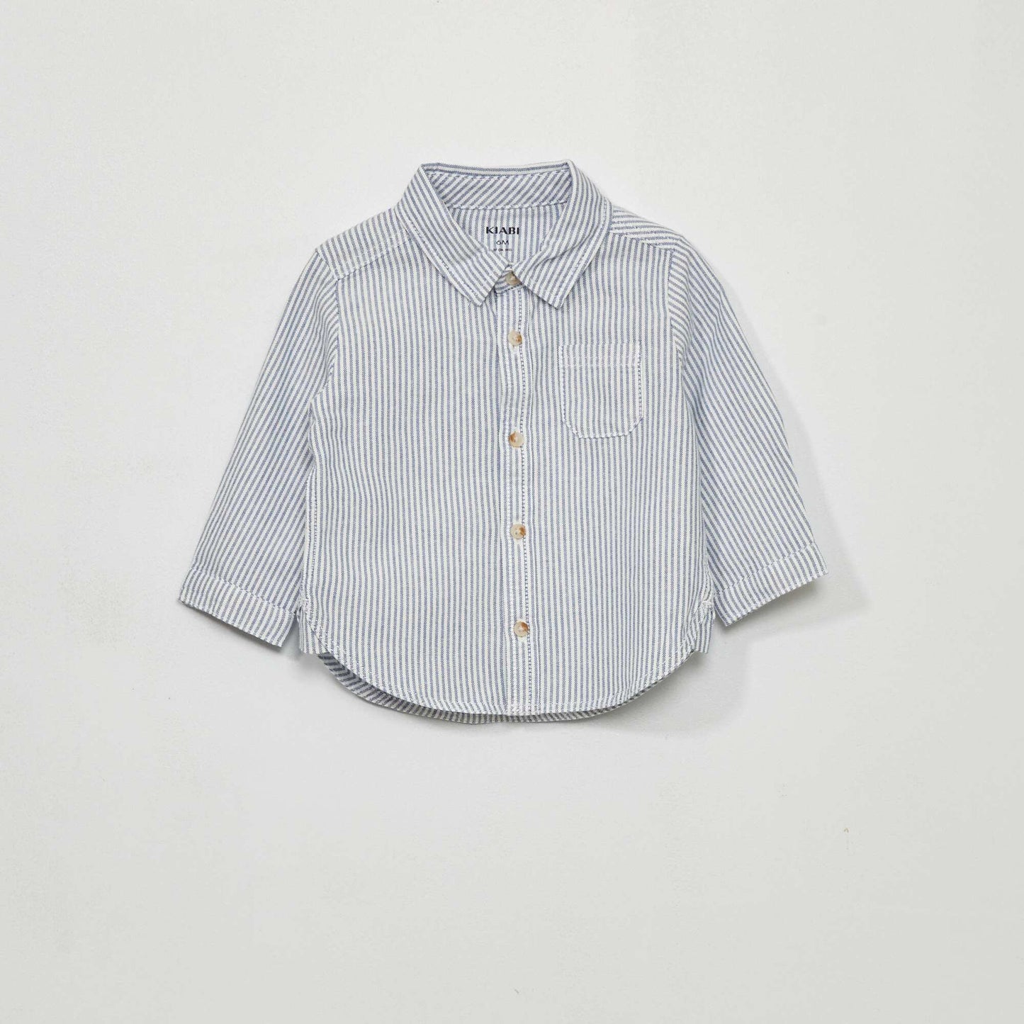 Chemise ray coupe regular Blanc