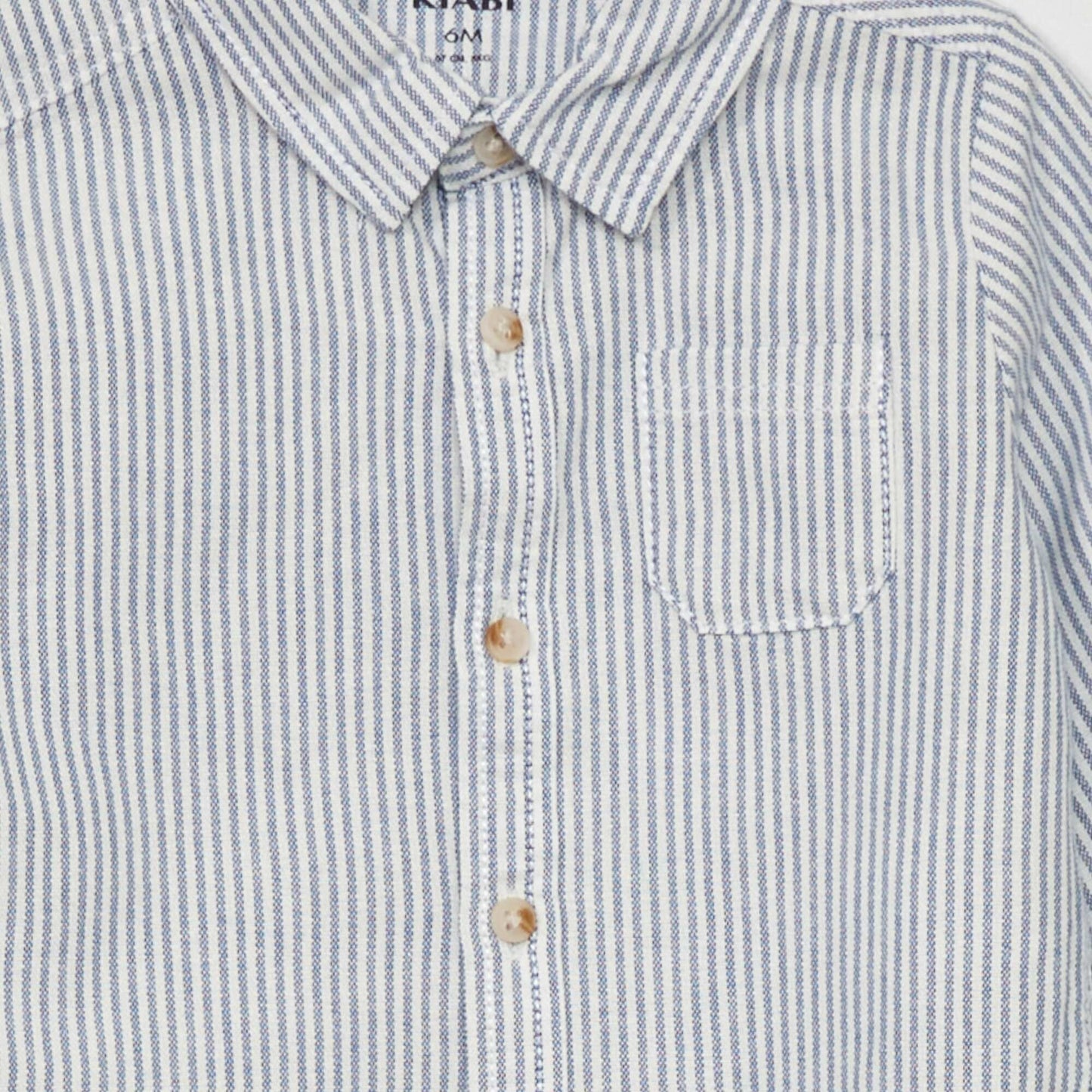 Chemise ray coupe regular Blanc