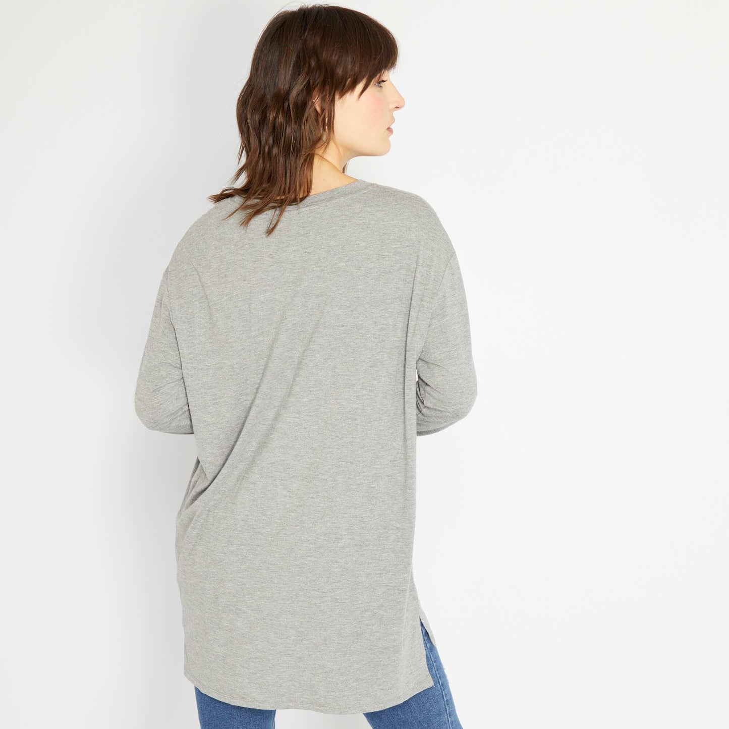 T-shirt manches longues Gris