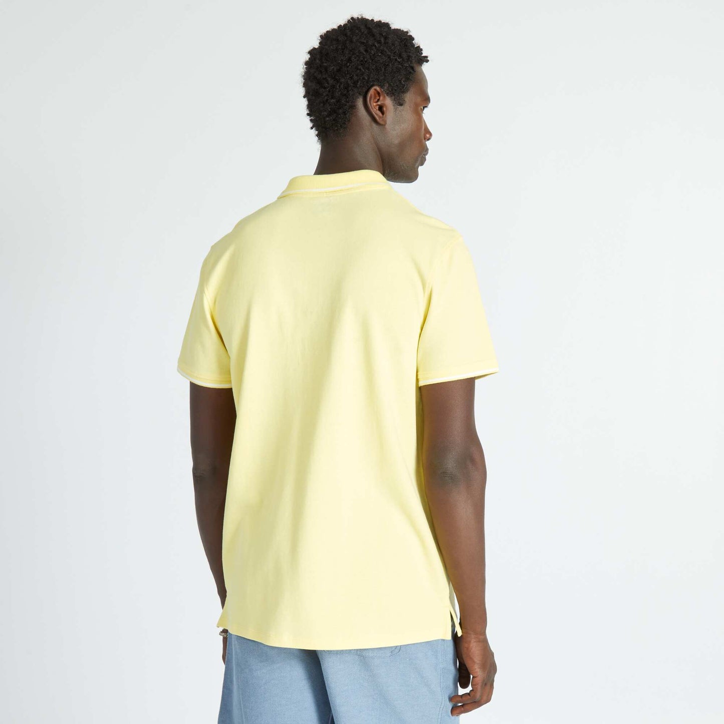 Polo en piqu de coton Jaune