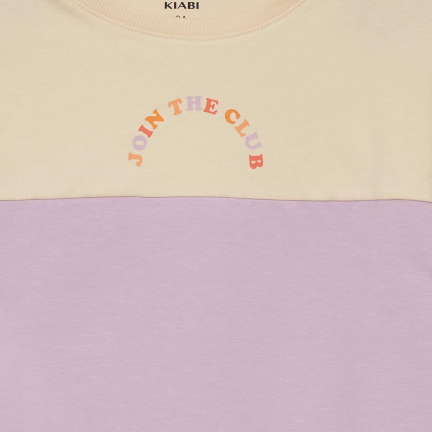 Tee-shirt crop top imprim Beige/violet