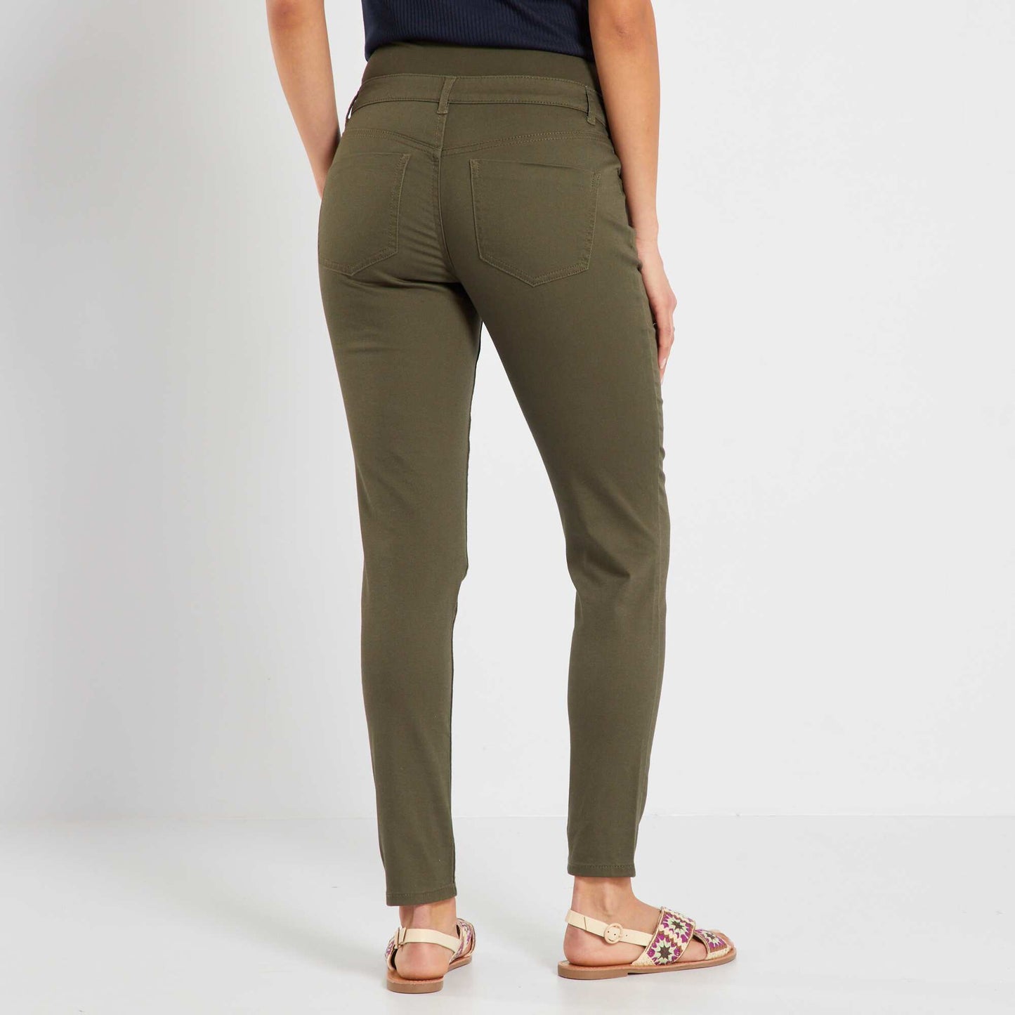Pantalon en twill de grossesse Kaki