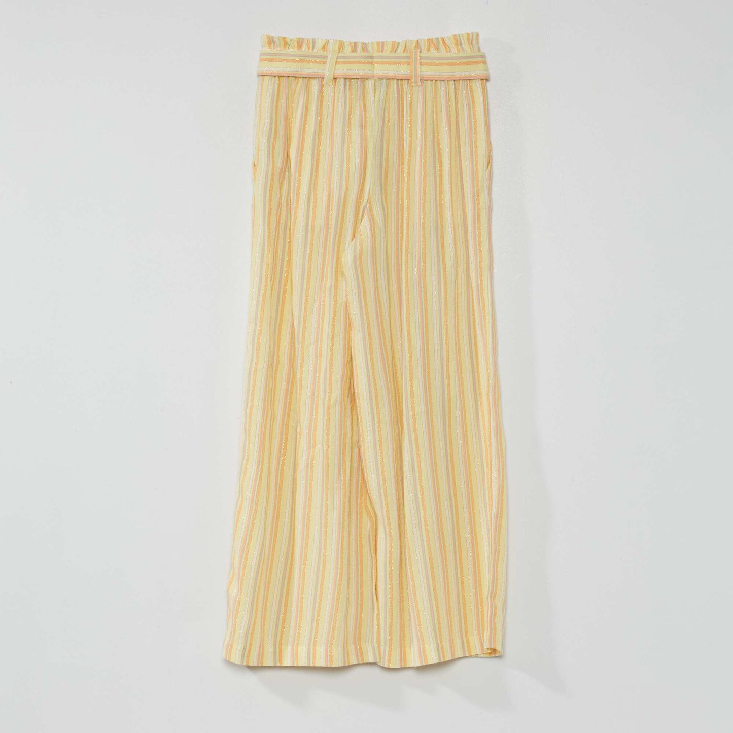 Pantalon ray avec fils brillants Jaune