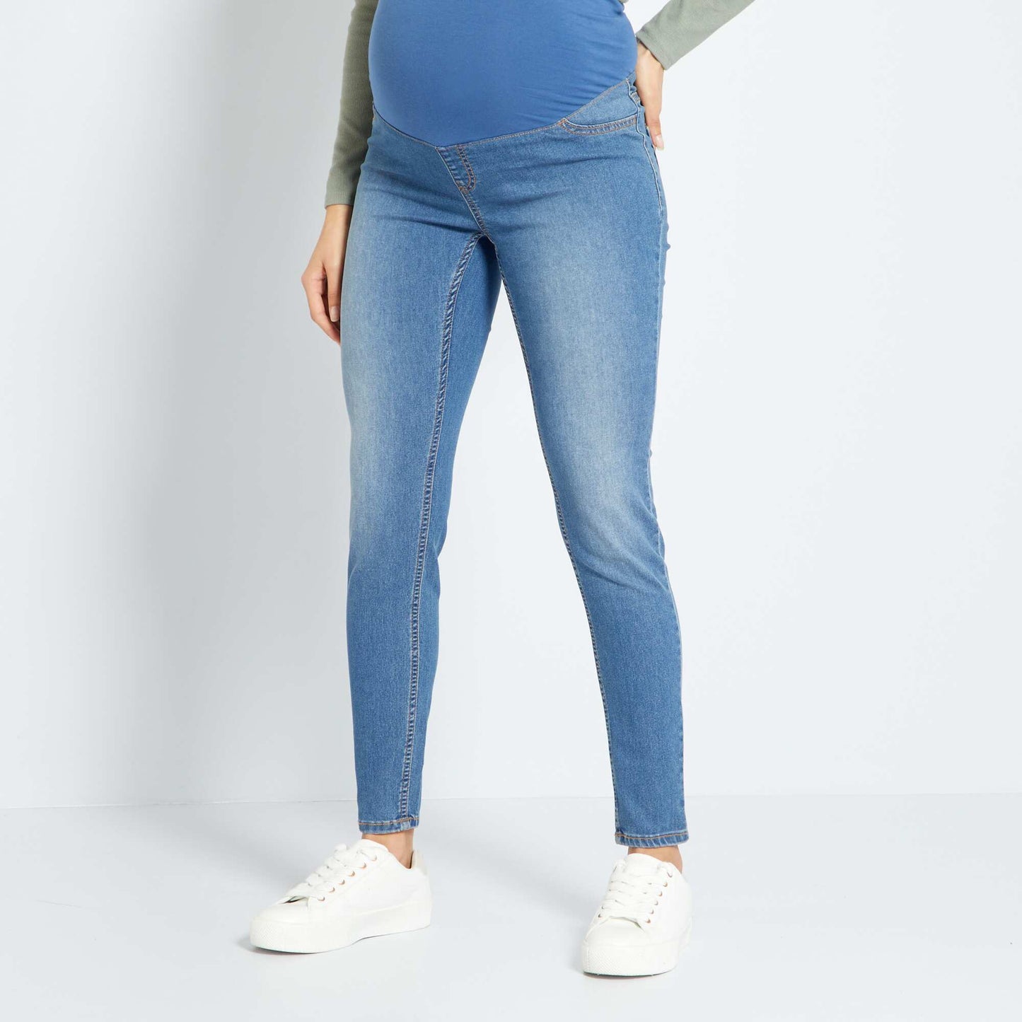 Jean skinny de maternit Bleu