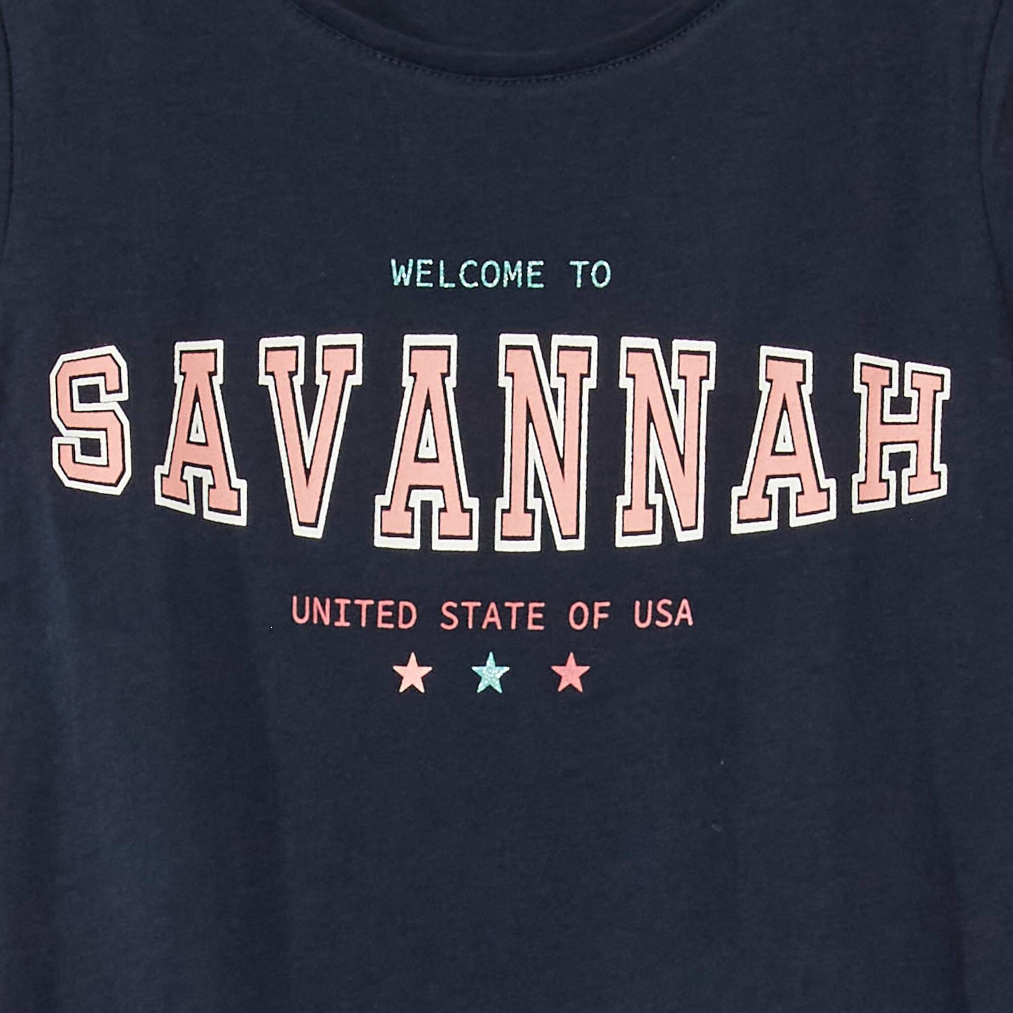 Tee-shirt imprim Bleu