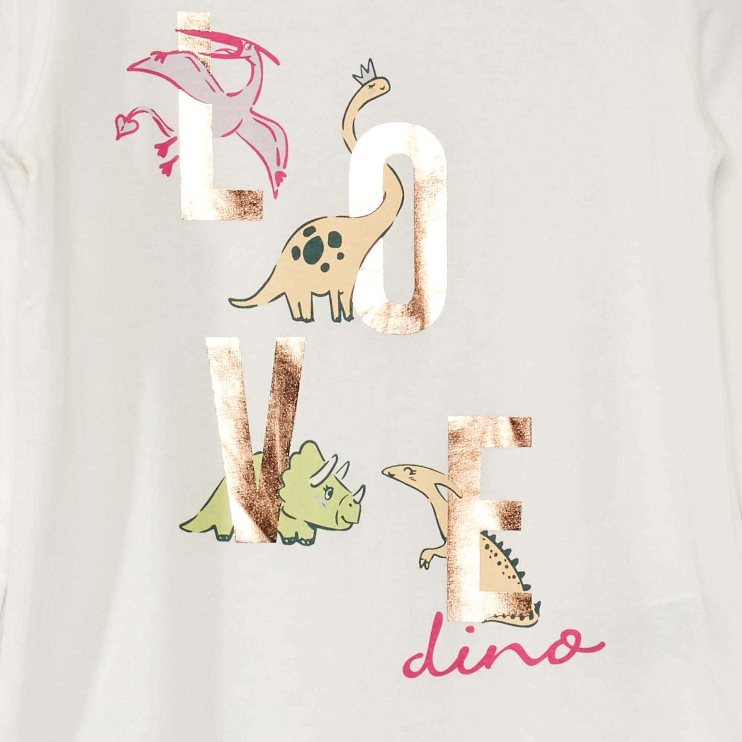 T-shirt en jersey avec imprim Blanc 'dino'