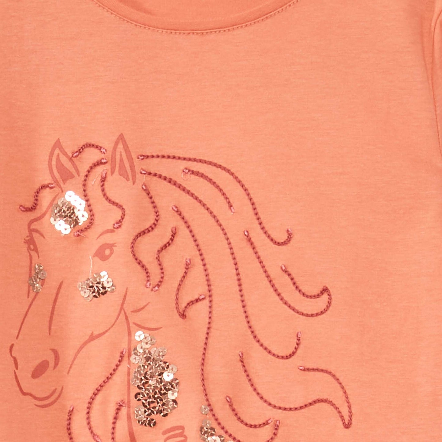 Tee-shirt manches longues imprim 'licorne' Terracotta 'licorne'