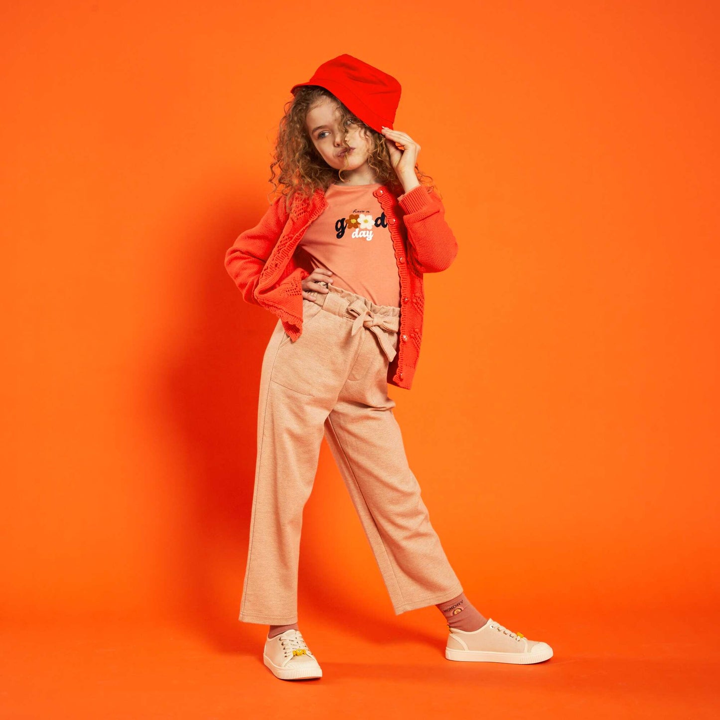 Tee-shirt manches longues imprim fantaisie Terracotta