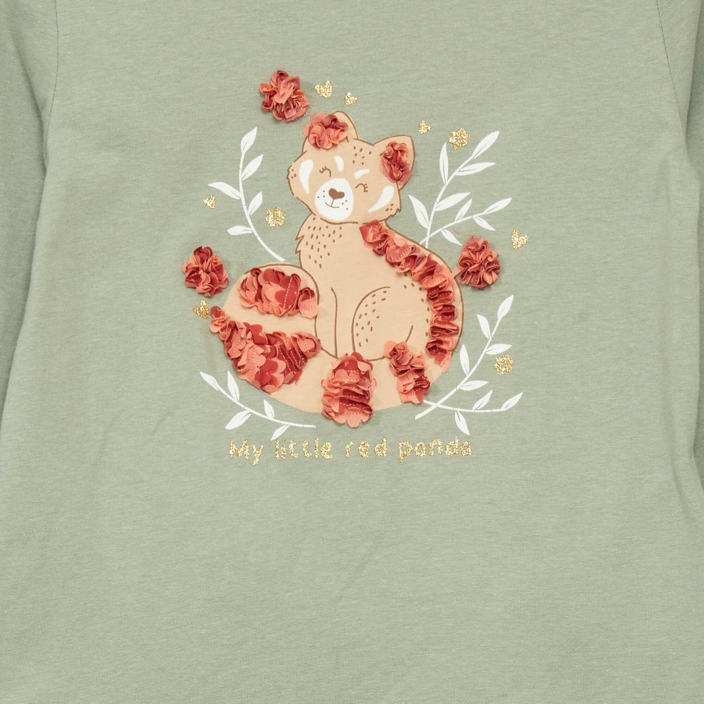 Tee-shirt manches longues imprim fantaisie Vert