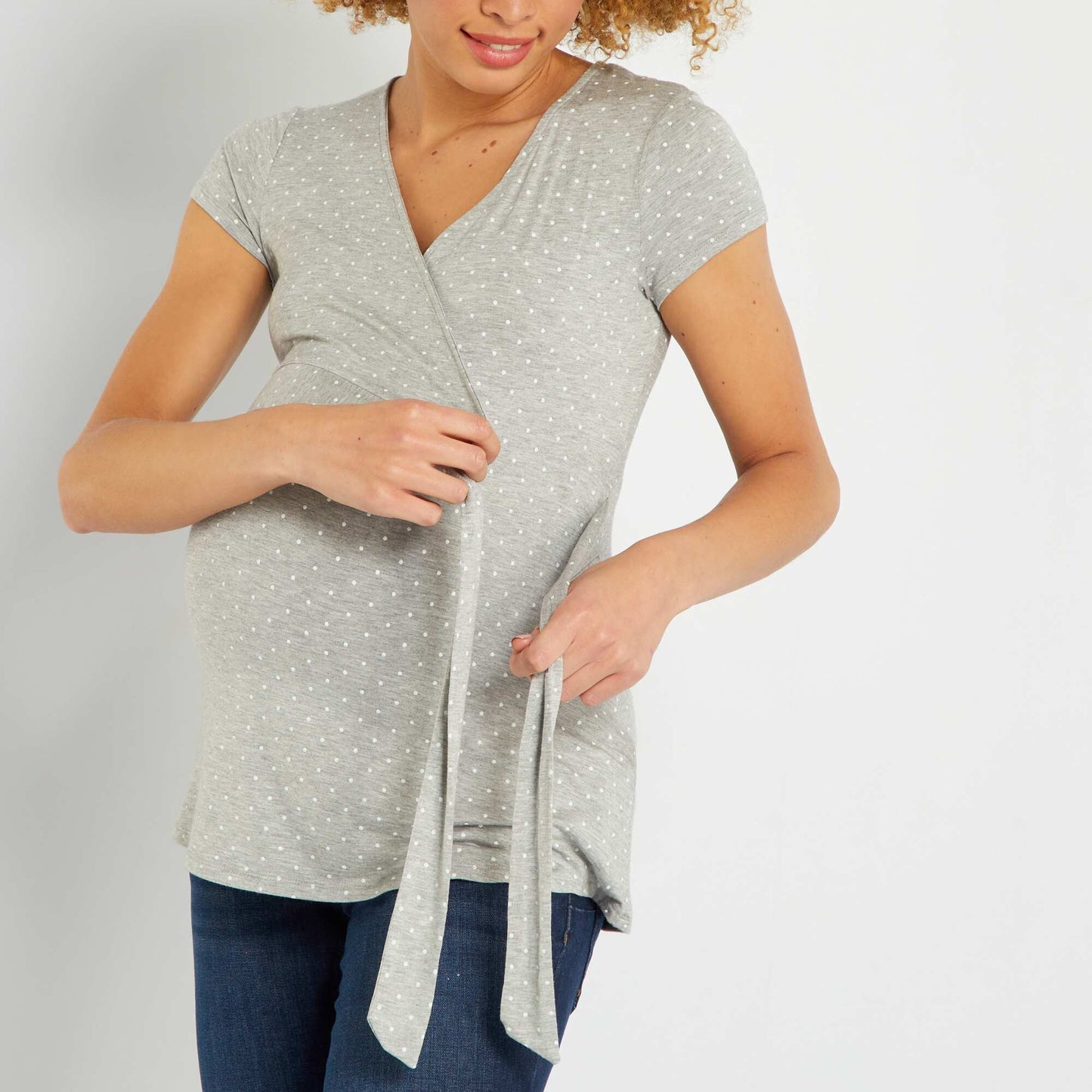 Tee-shirt d'allaitement Gris