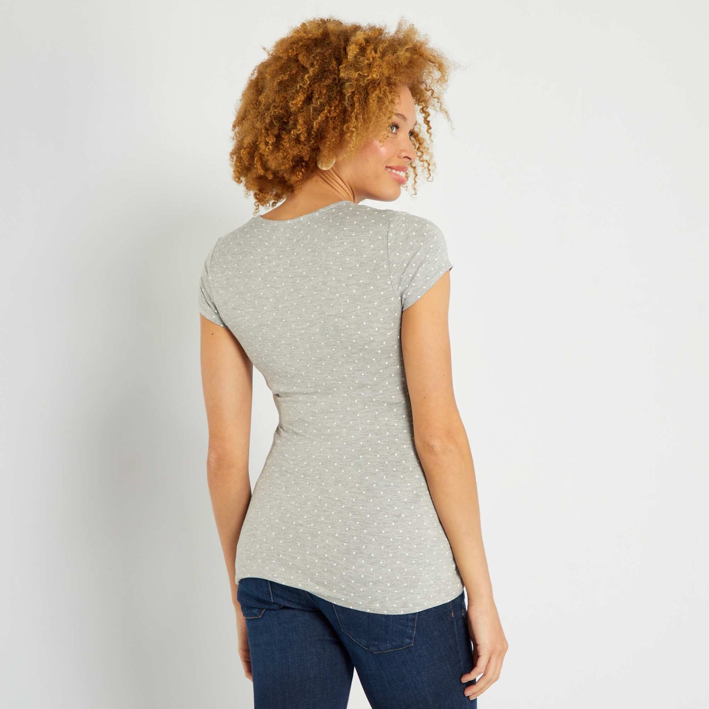 Tee-shirt d'allaitement Gris