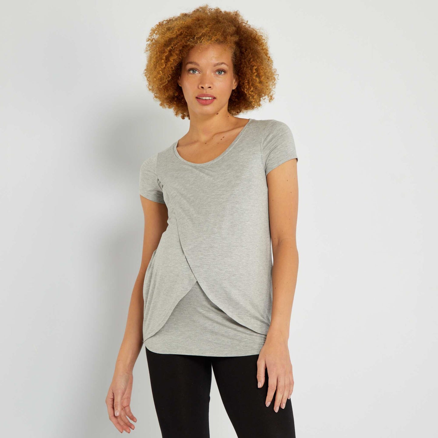 Tee-shirt d'allaitement Gris