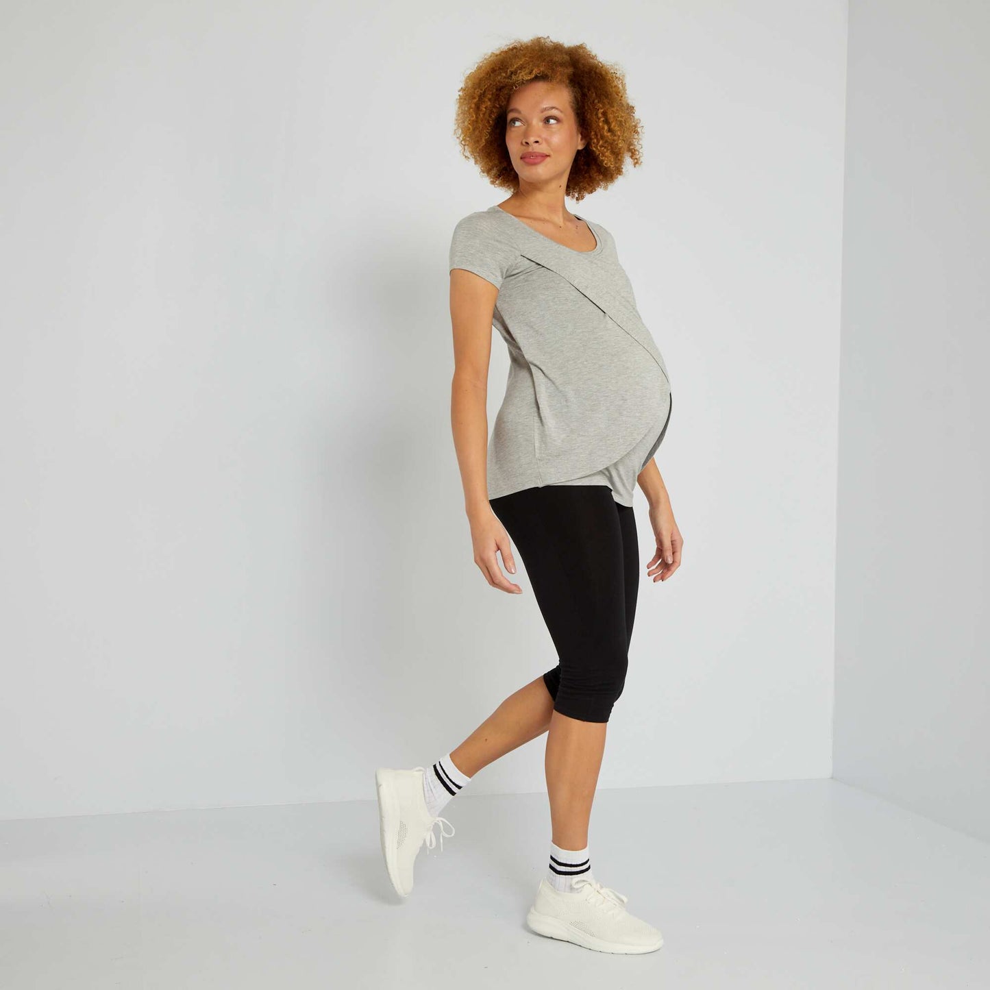 Tee-shirt d'allaitement Gris