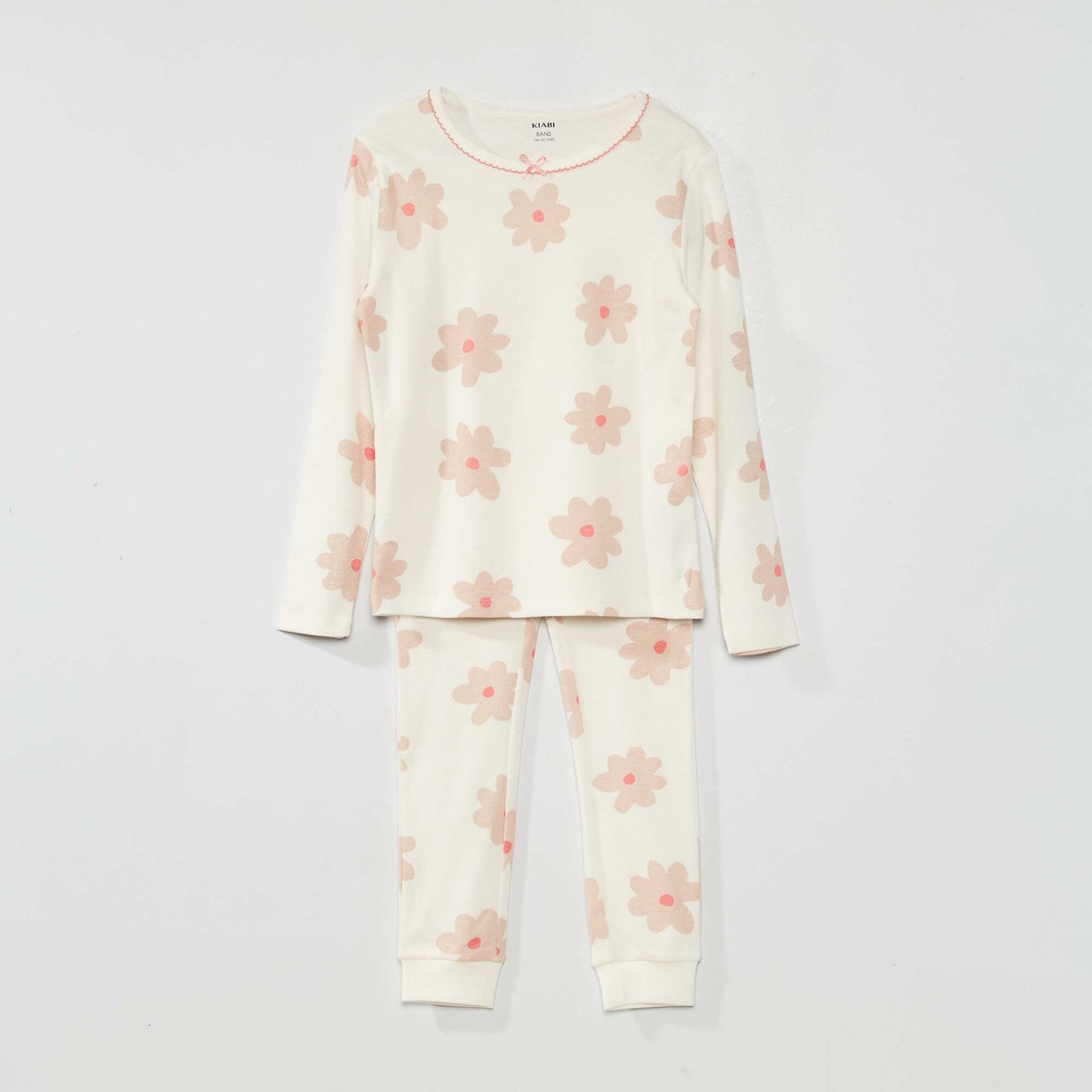 Pyjama long fleuri - 2 pi ces Rose