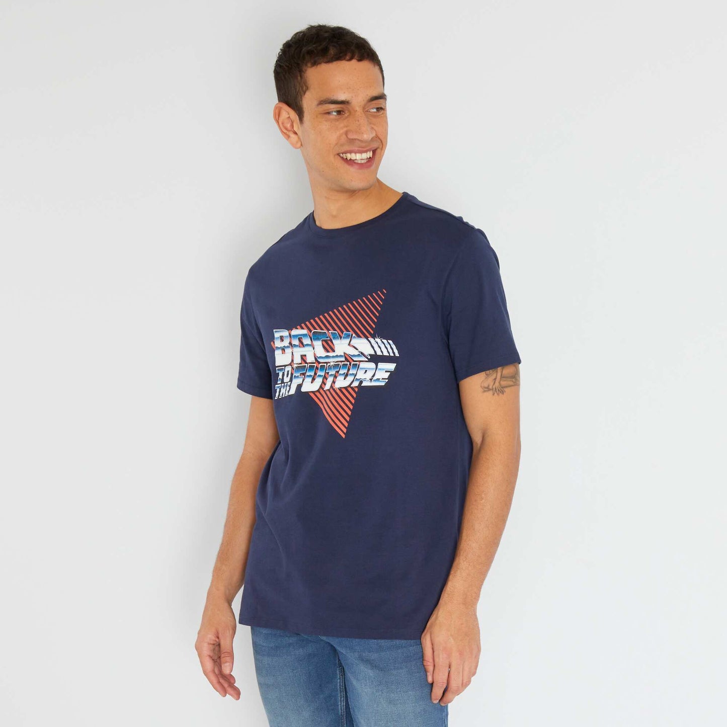 T-shirt en jersey 'Retour vers le Futur' Bleu