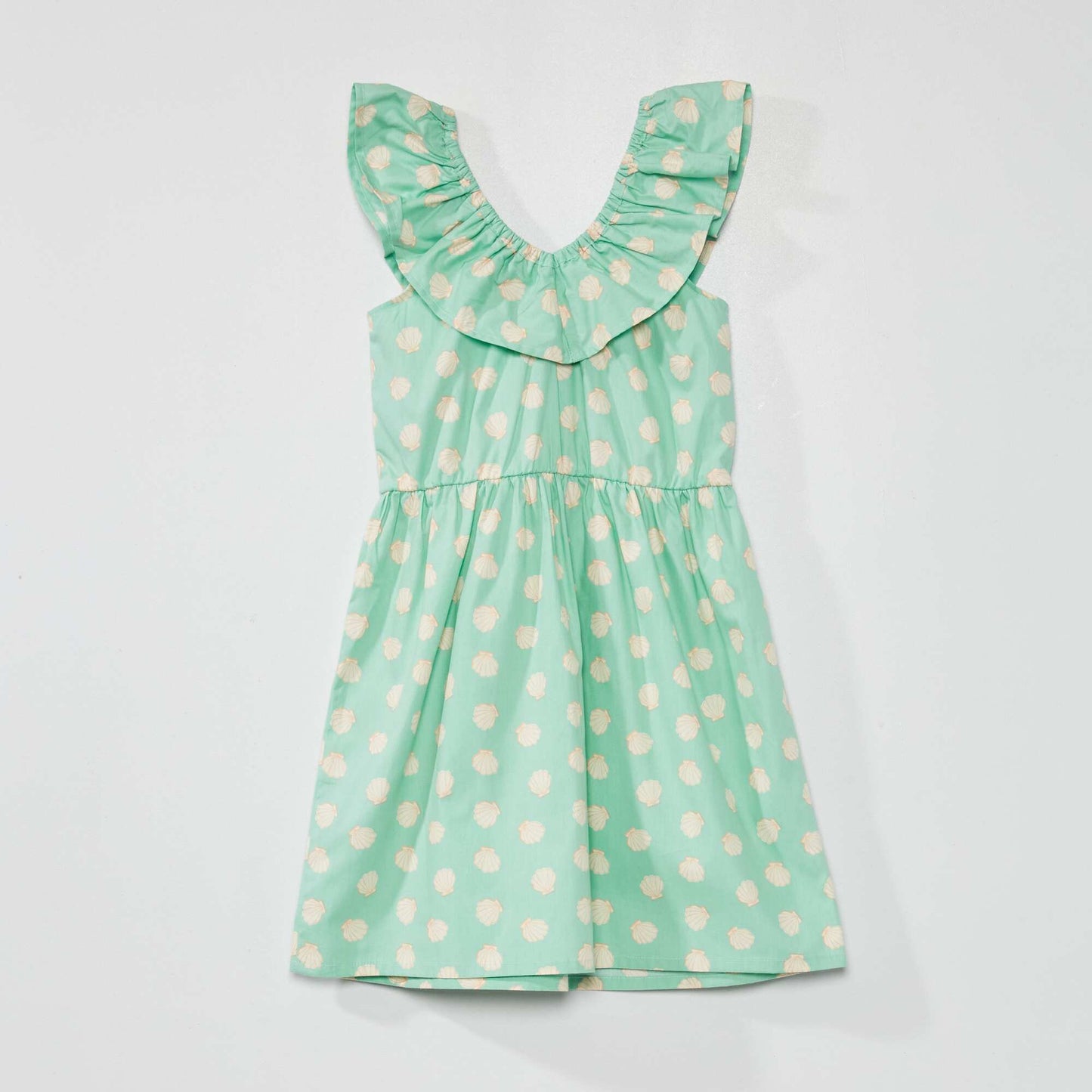 Robe imprim e col bardot Vert