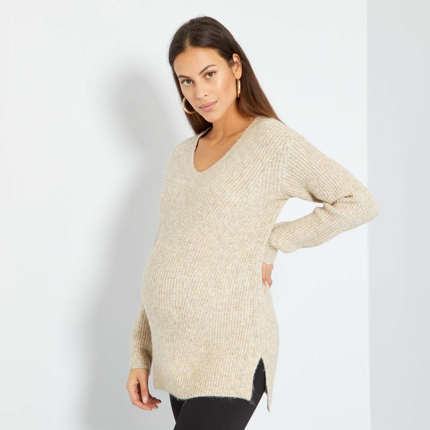 Pull de grossesse BEIGE