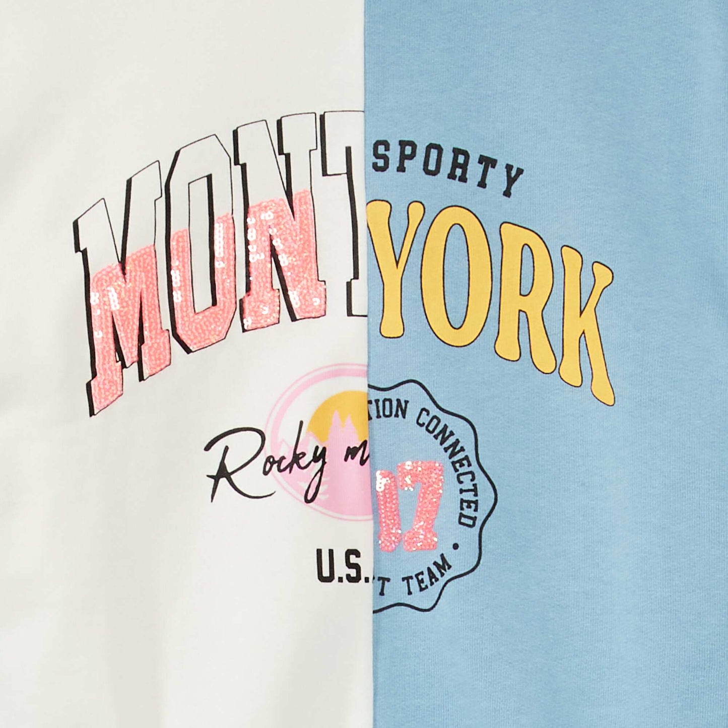 Sweat en molleton effet 2 en 1 Blanc