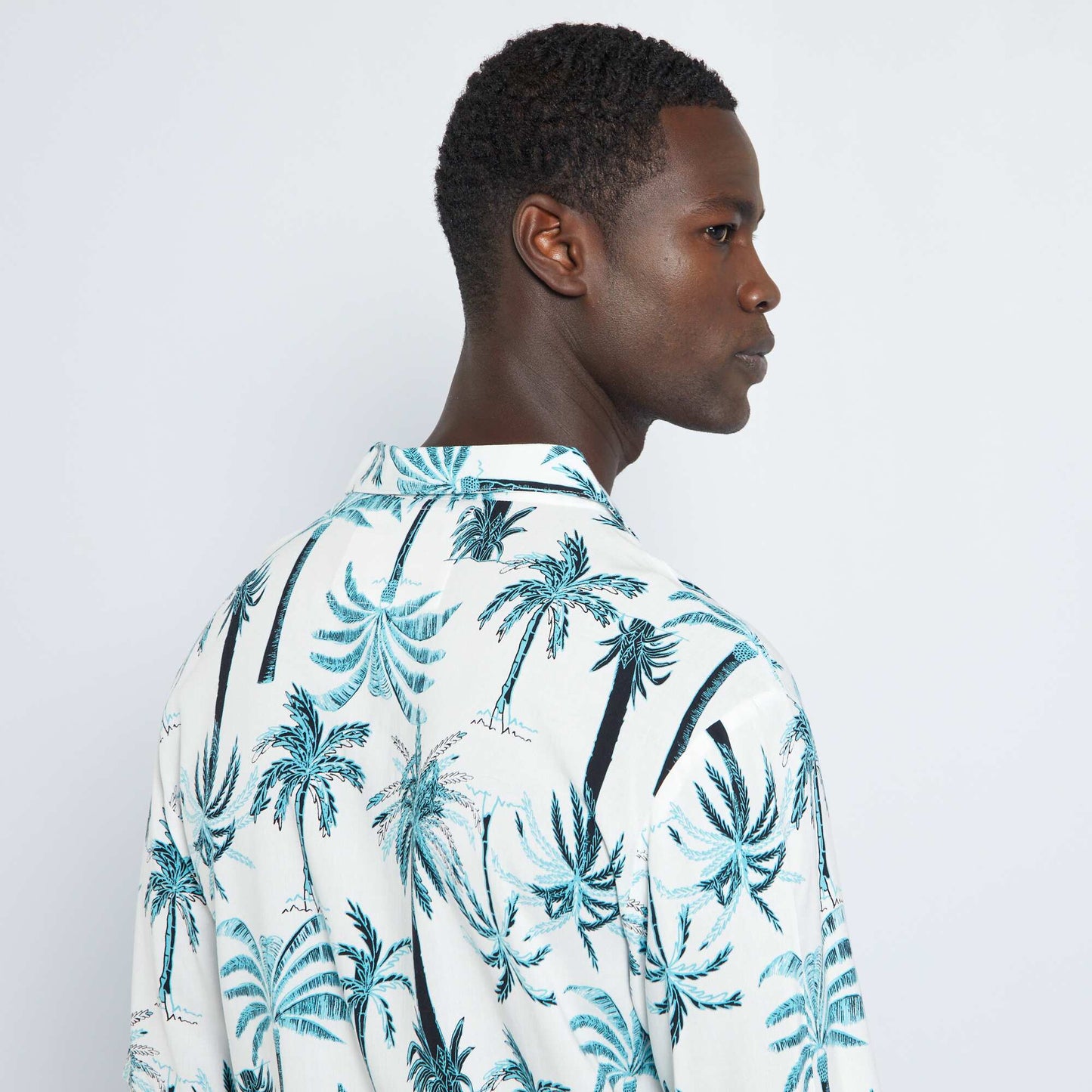 Chemise fluide et l g re motifs Blanc