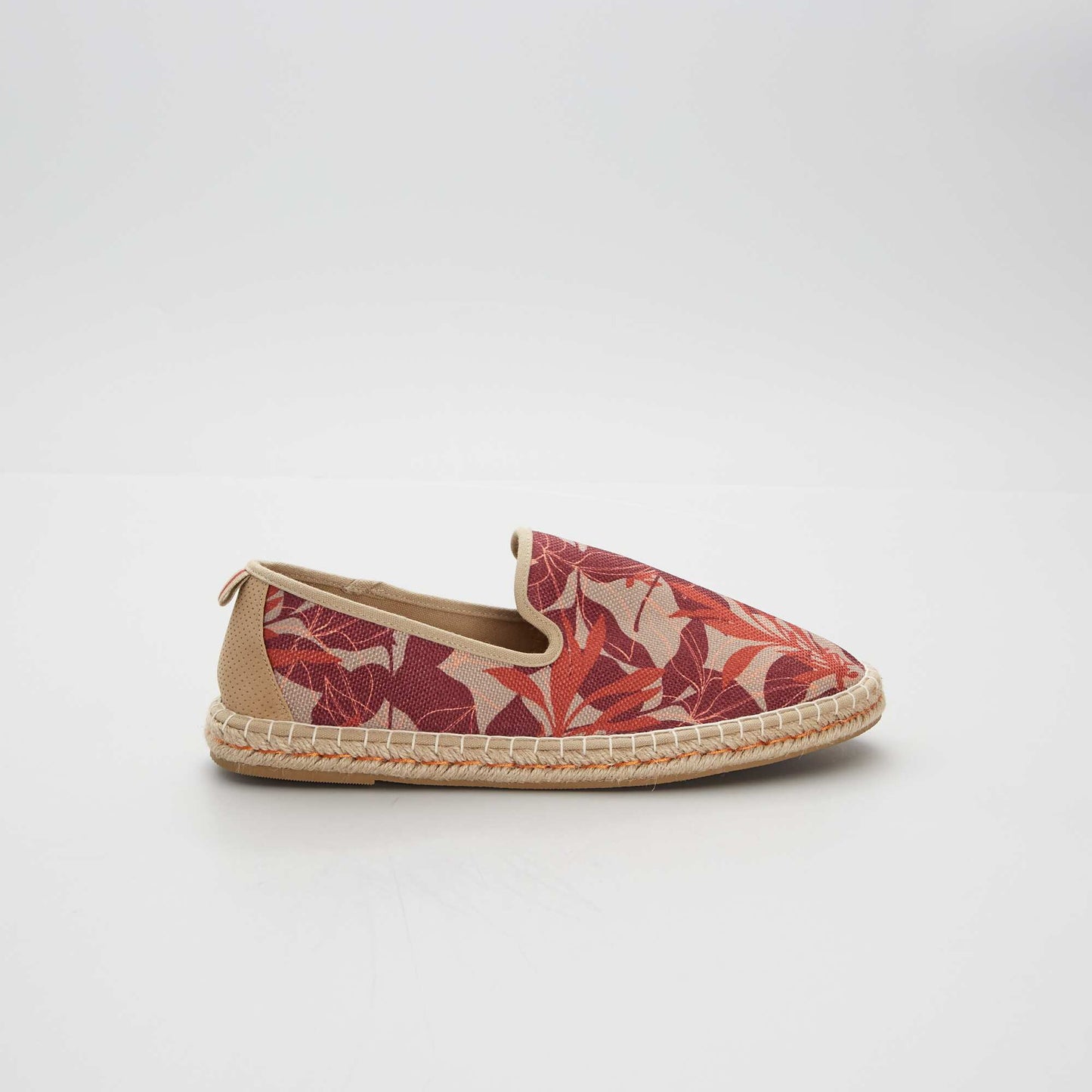 Espadrille en toile Kaki/orange