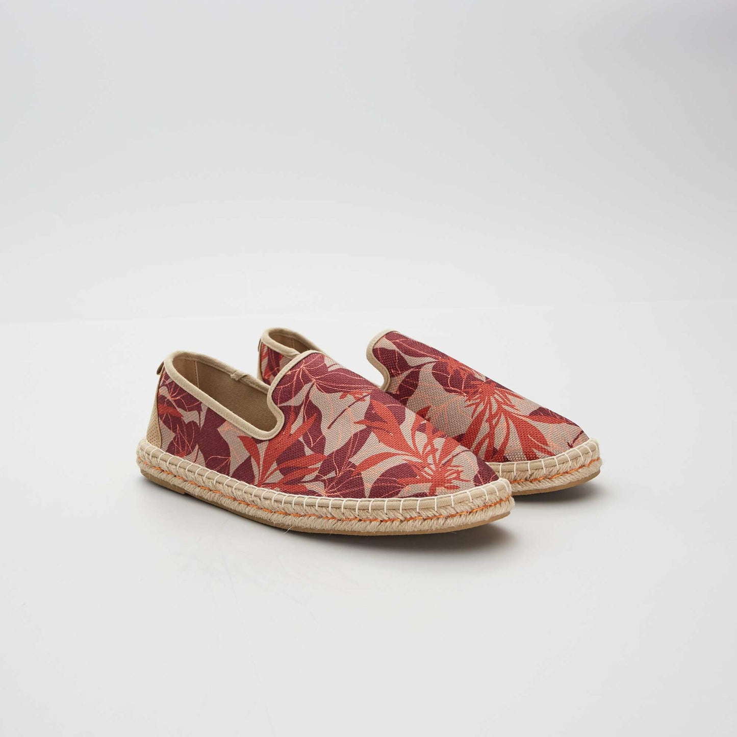 Espadrille en toile Kaki/orange