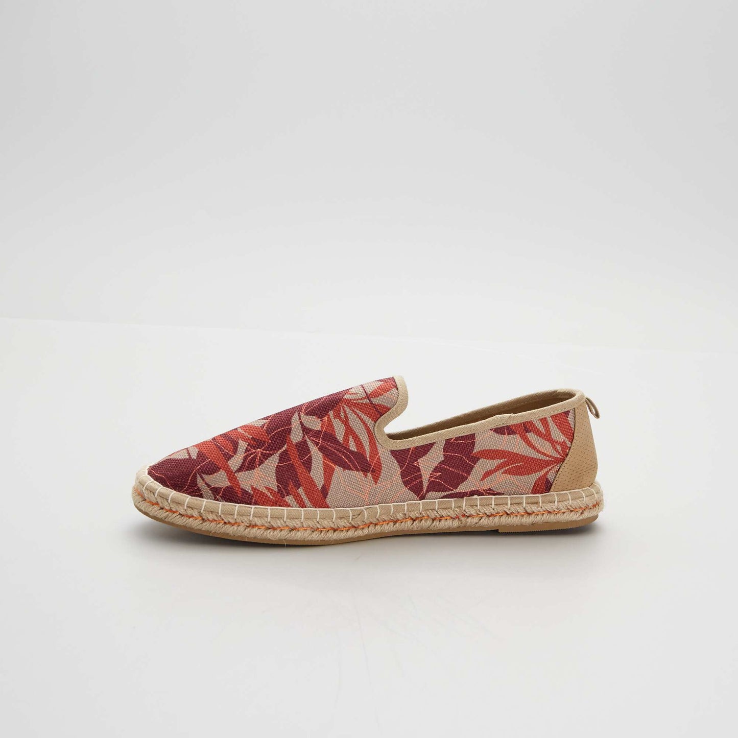 Espadrille en toile Kaki/orange