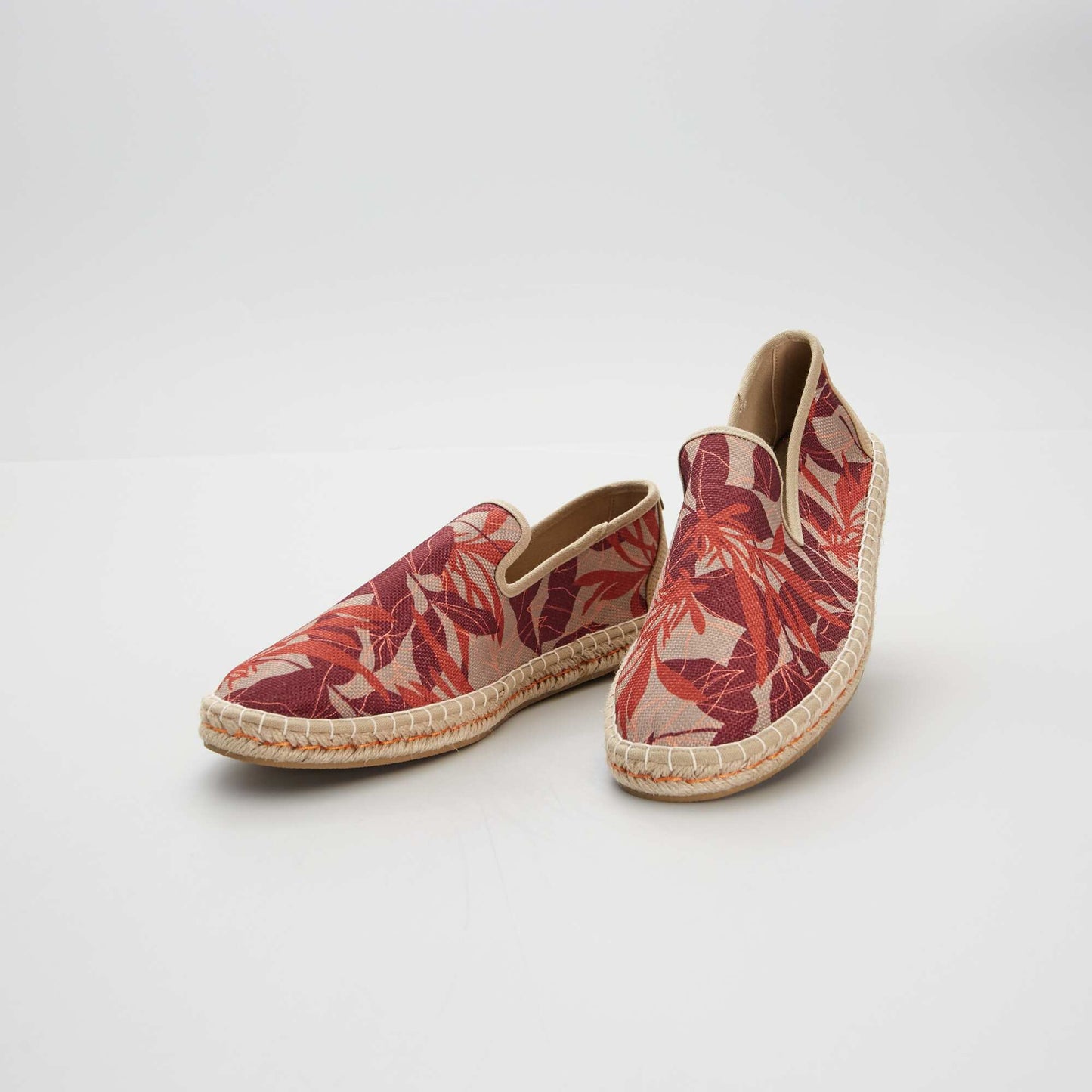 Espadrille en toile Kaki/orange