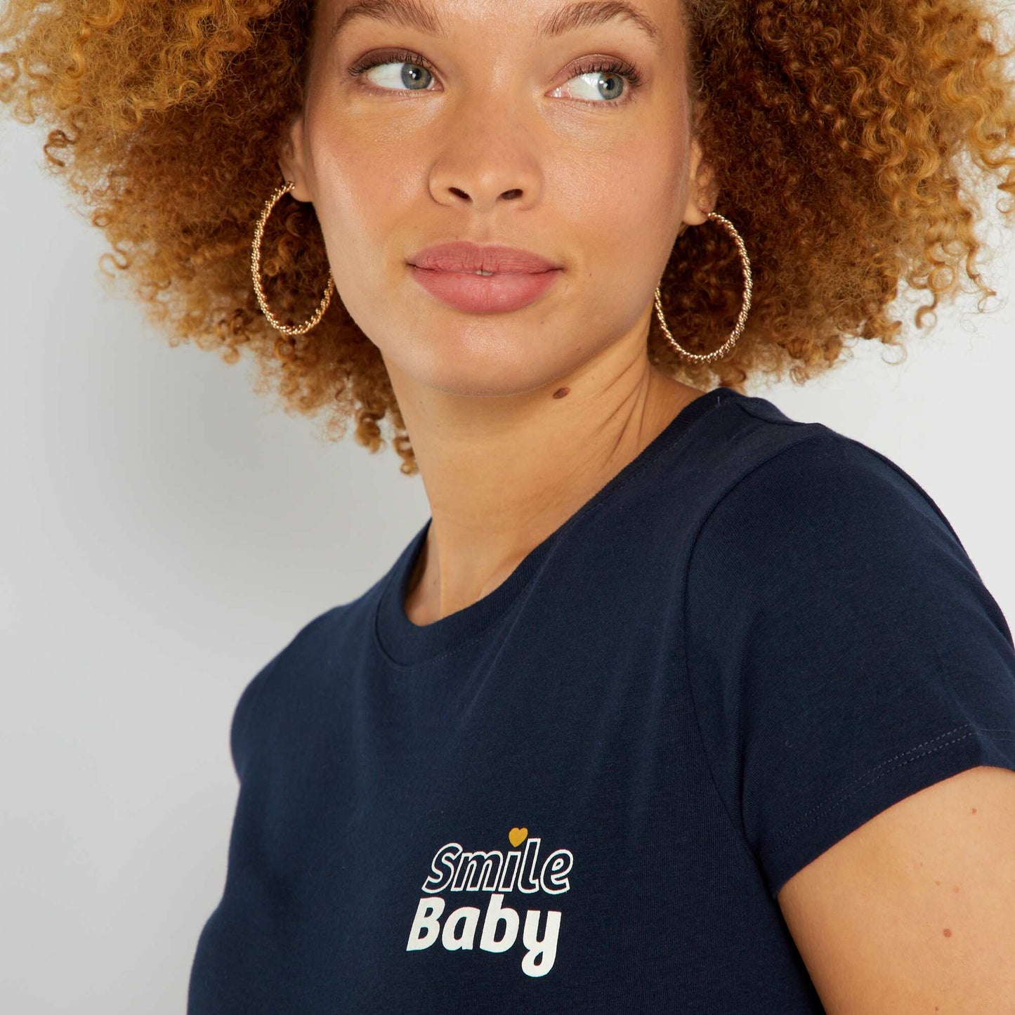 T-shirt grossesse avec imprim Noir