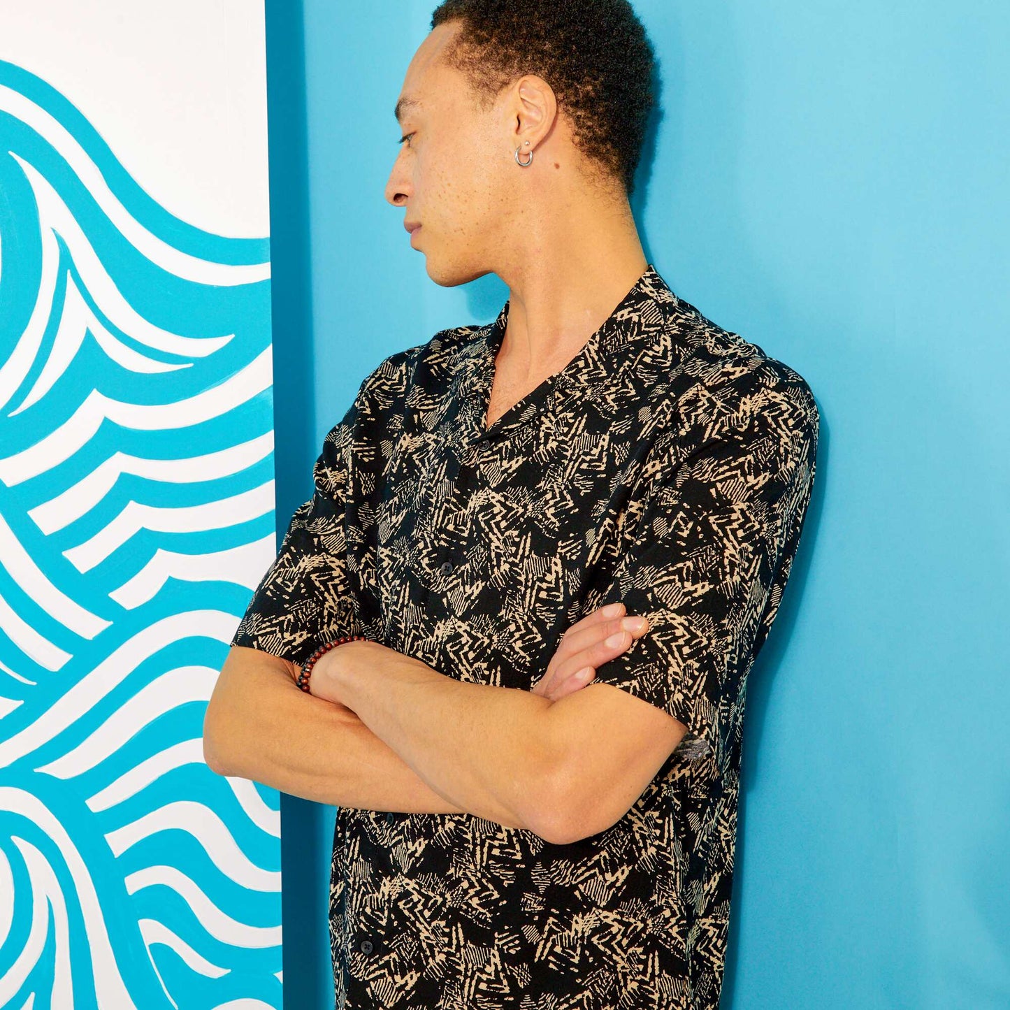 Chemise manches courtes Noir