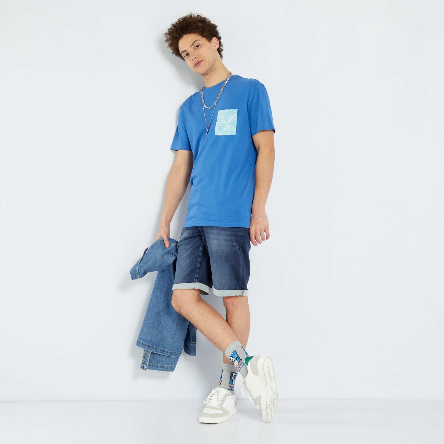 Bermuda en jean taille standard Brut
