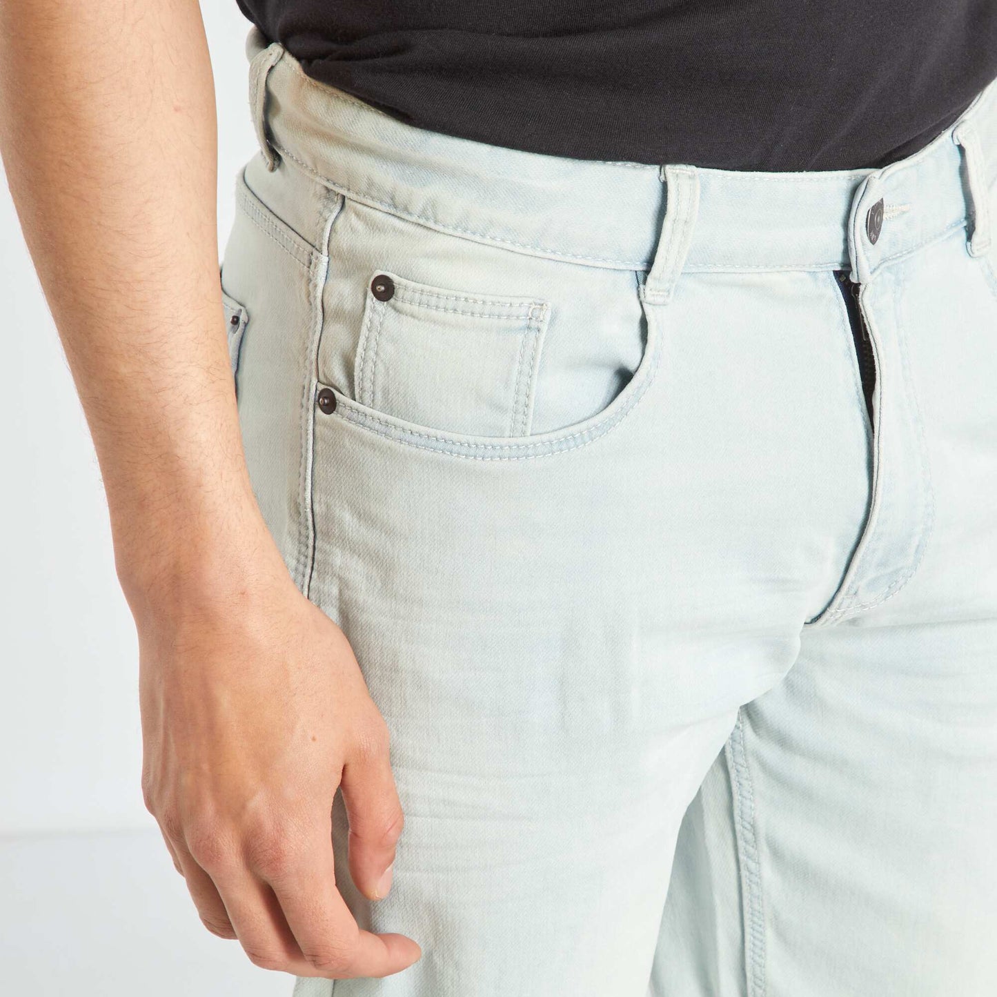 Bermuda en jean taille standard Triple stone