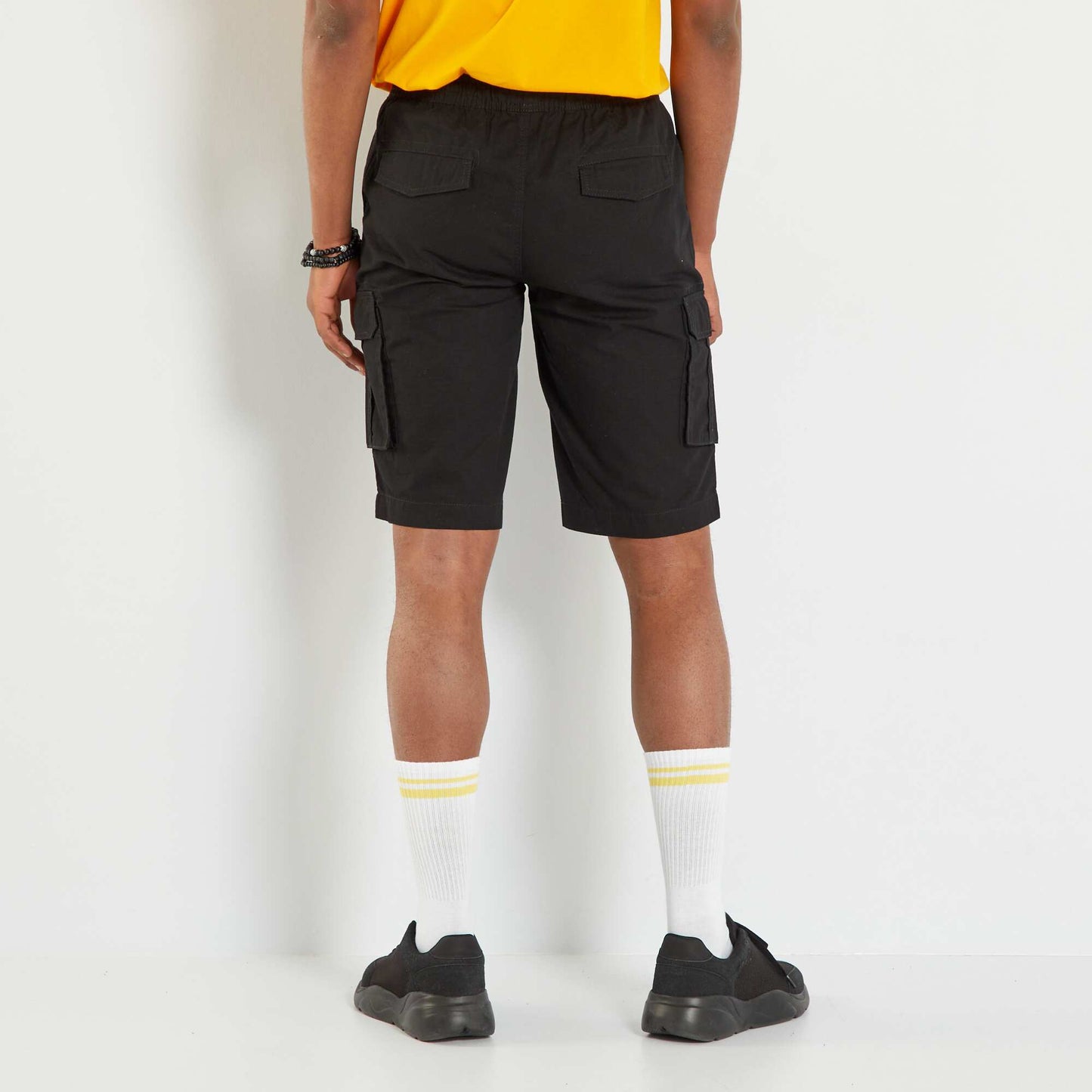 Bermuda avec poches cargo noir