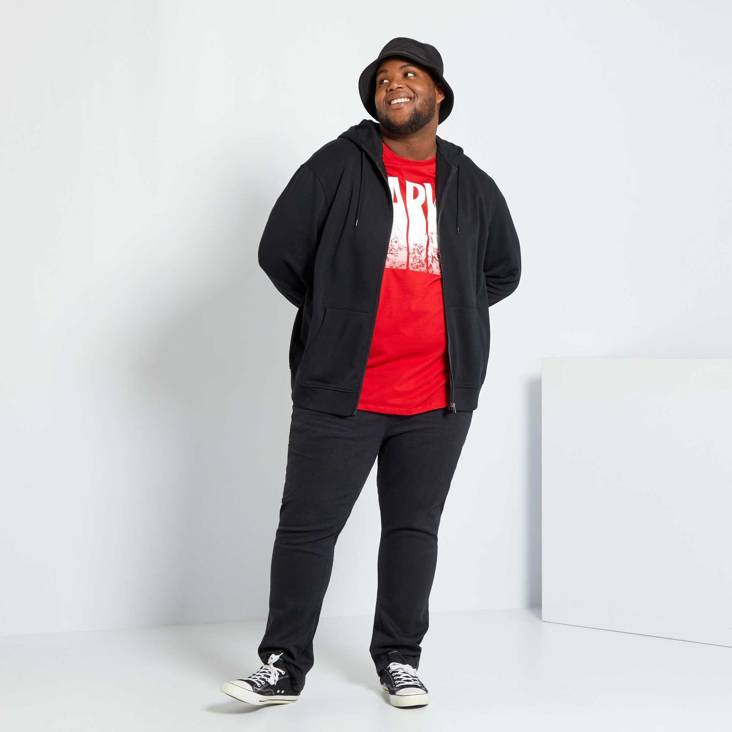 T-shirt 'Marvel' col rond Rouge