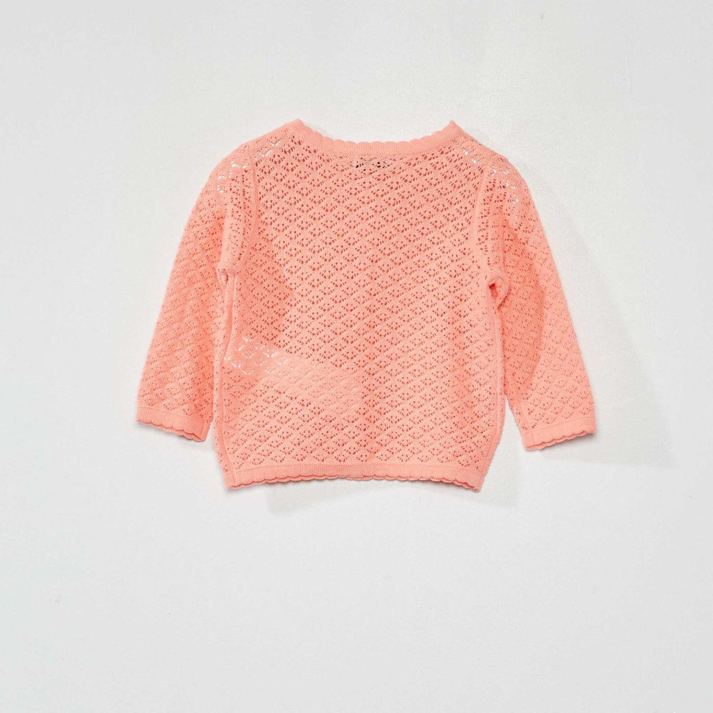 Gilet en maille pointelle bordeau clair