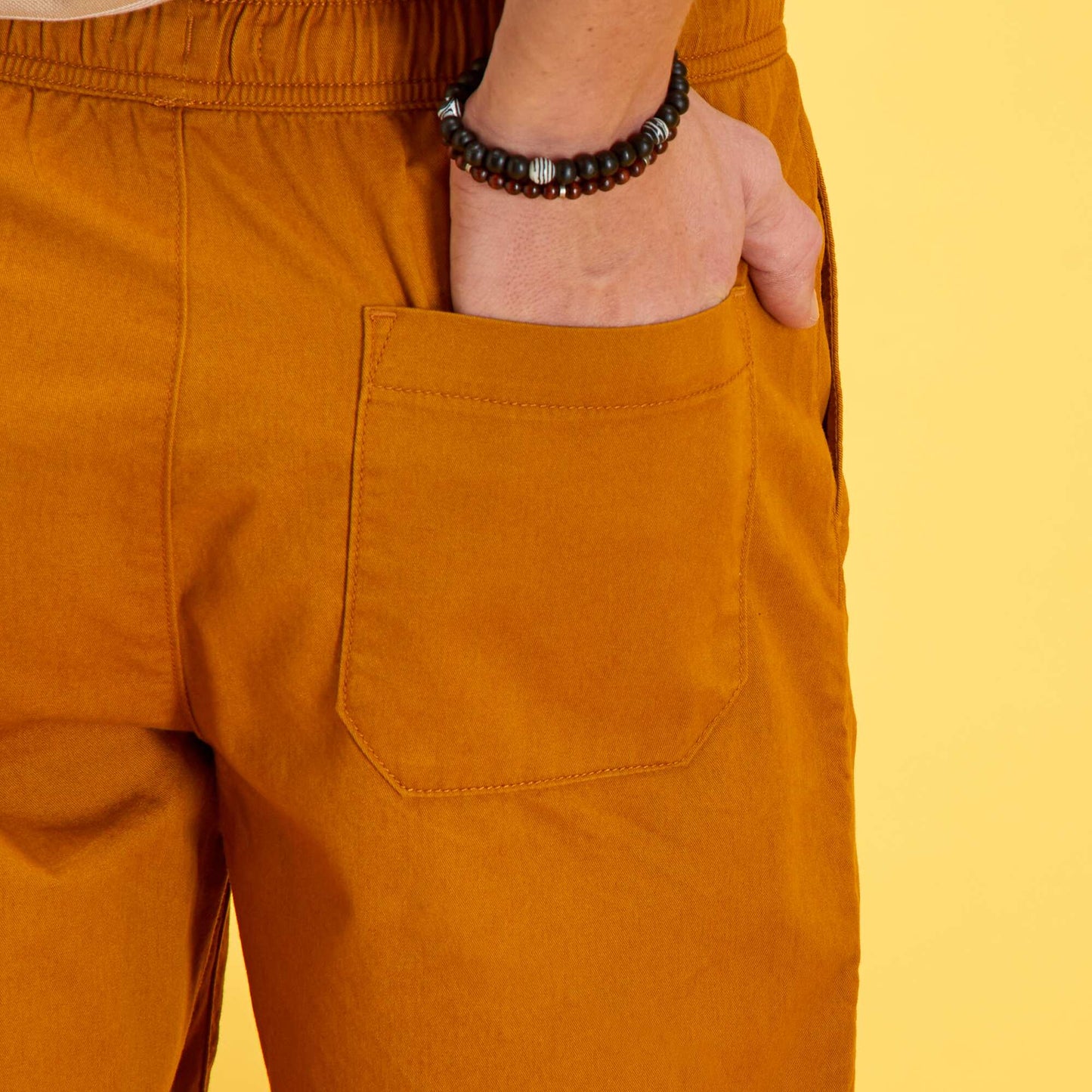 Bermuda chino droit Beige camel