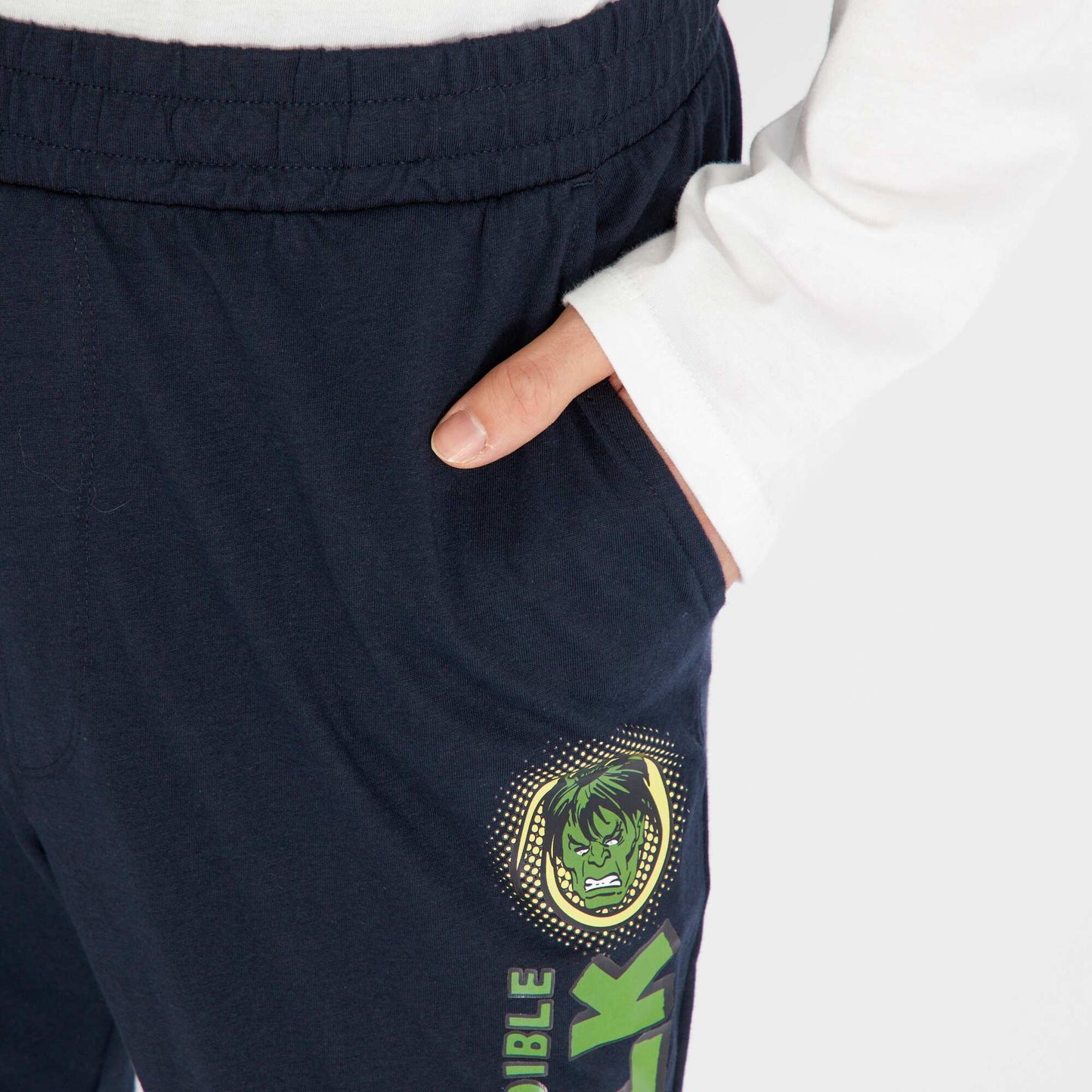 Pyjama long 'Hulk' - 2 pi ces Blanc/noir