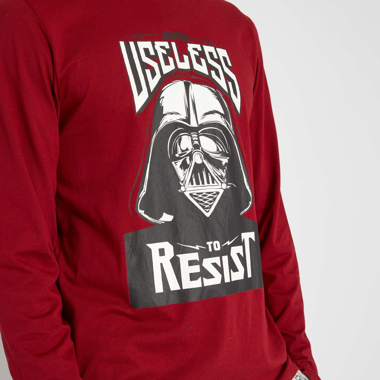 Pyjama long 'Star Wars' en jersey Rouge/gris