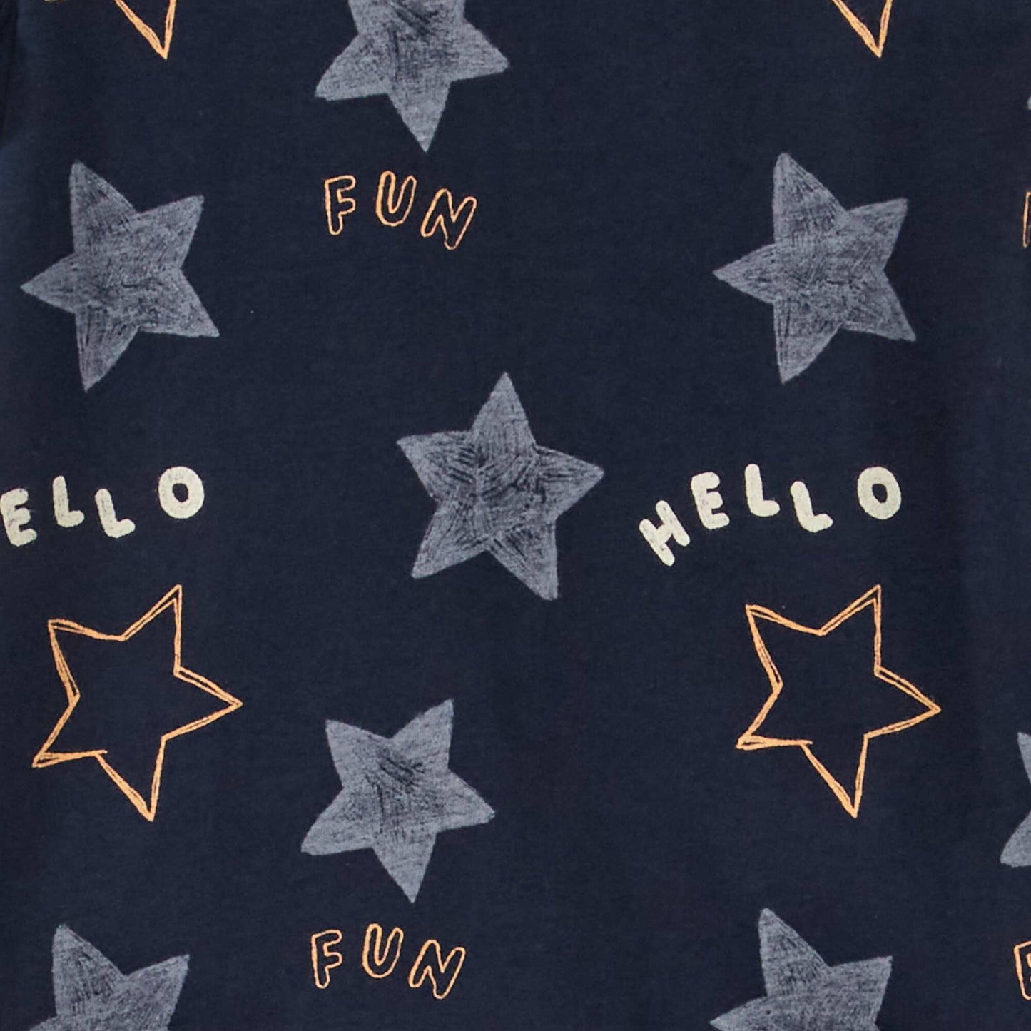 Tee-shirt motif pur coton BLEU