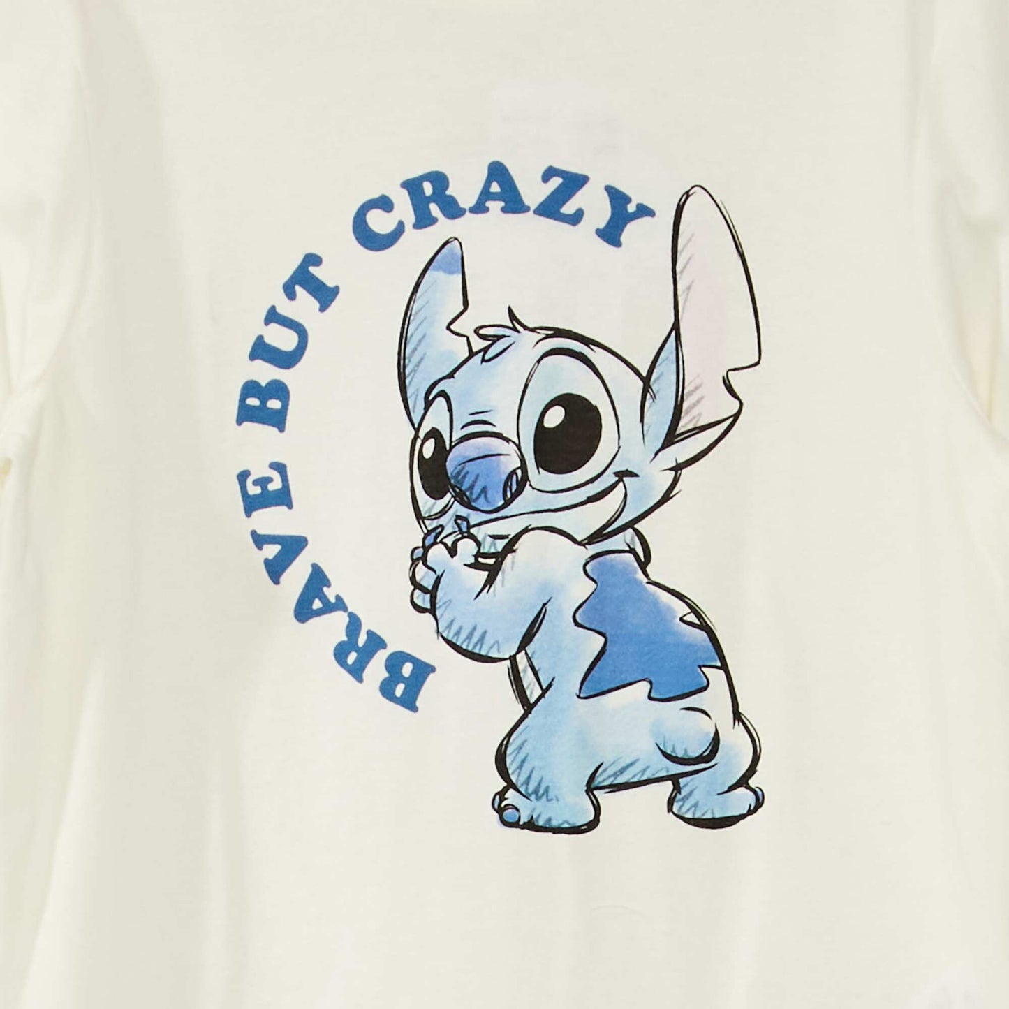 Tee-shirt imprim 'Stitch' Blanc