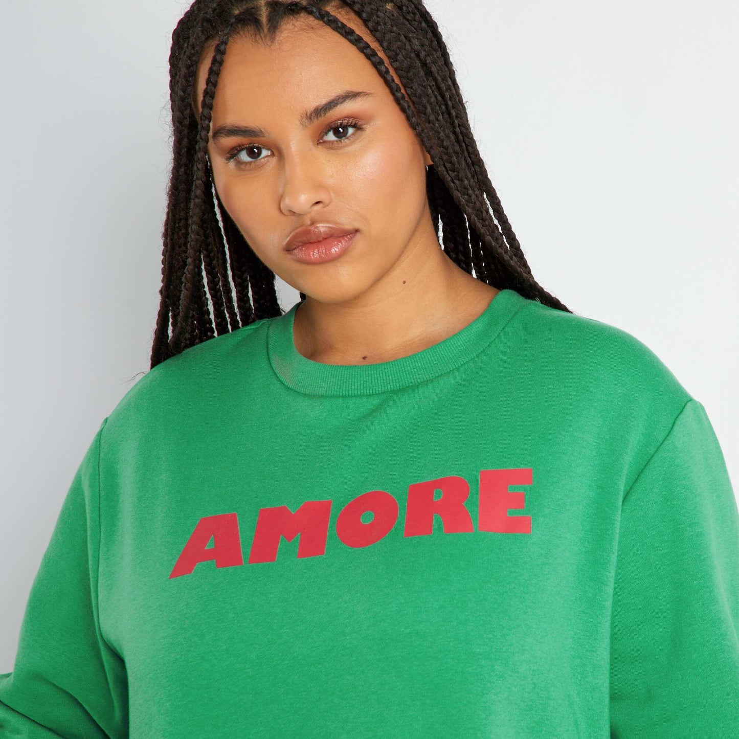 Sweat en molleton Vert/rouge