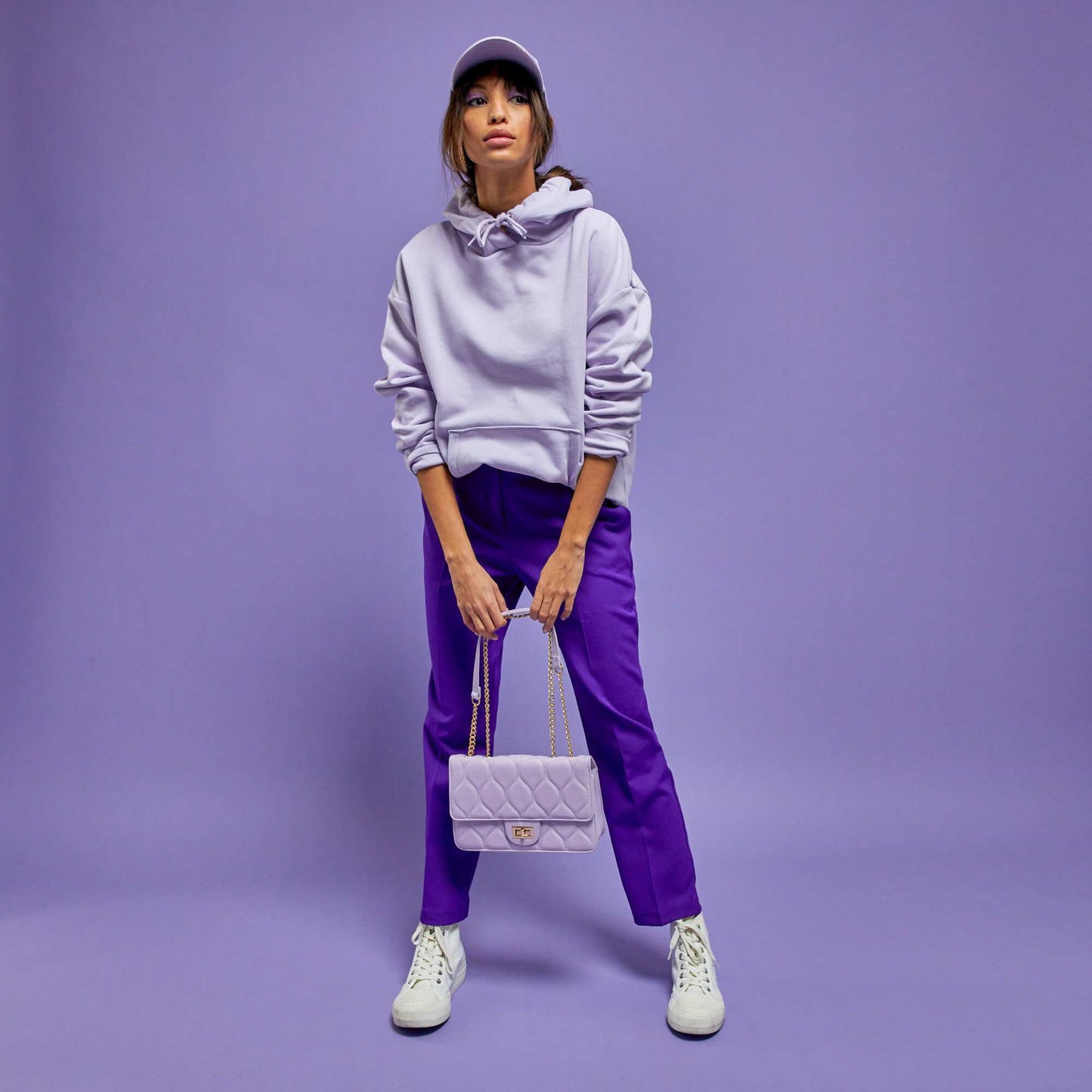 Sweat chin capuche VIOLET