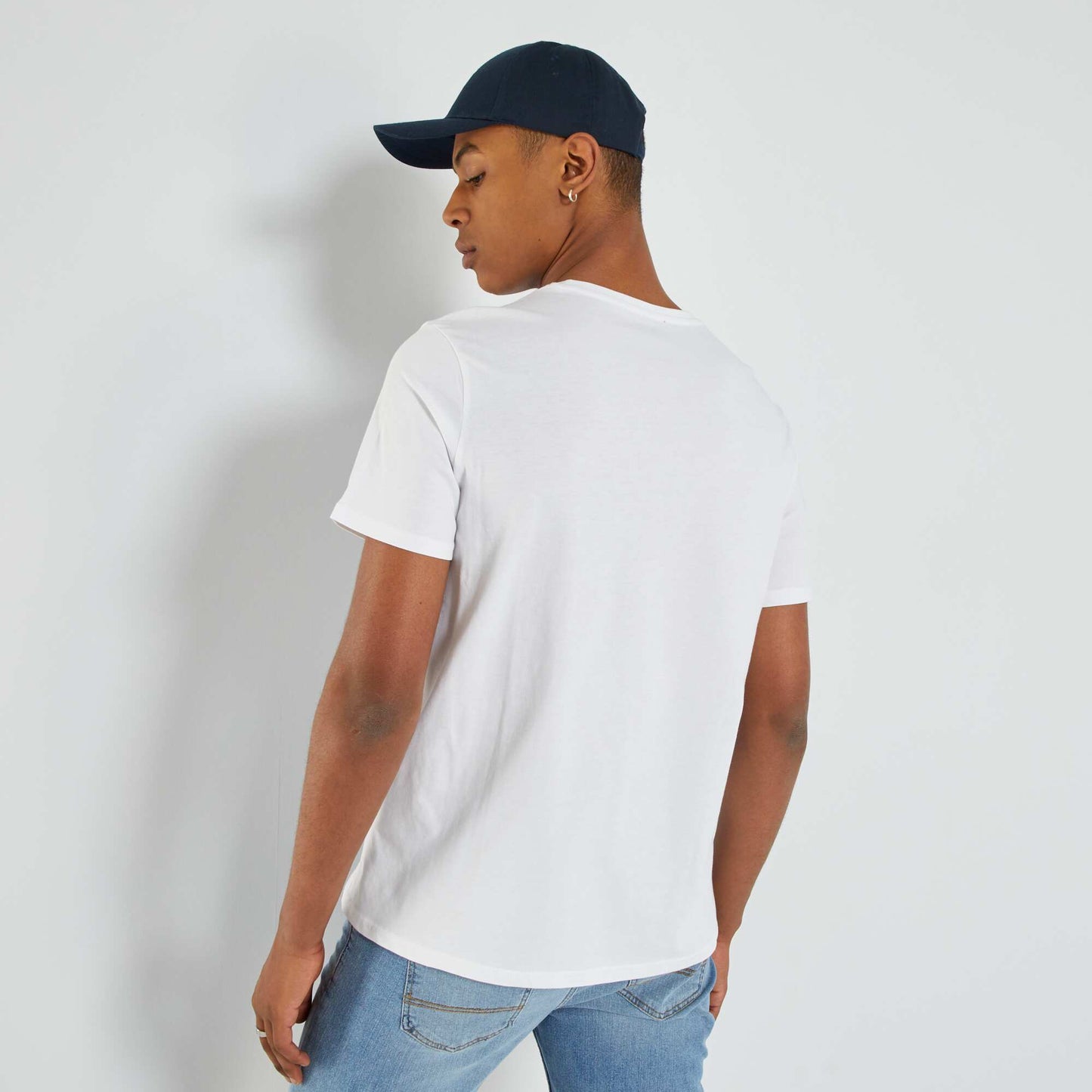 T-shirt manches courtes avec imprim Blanc