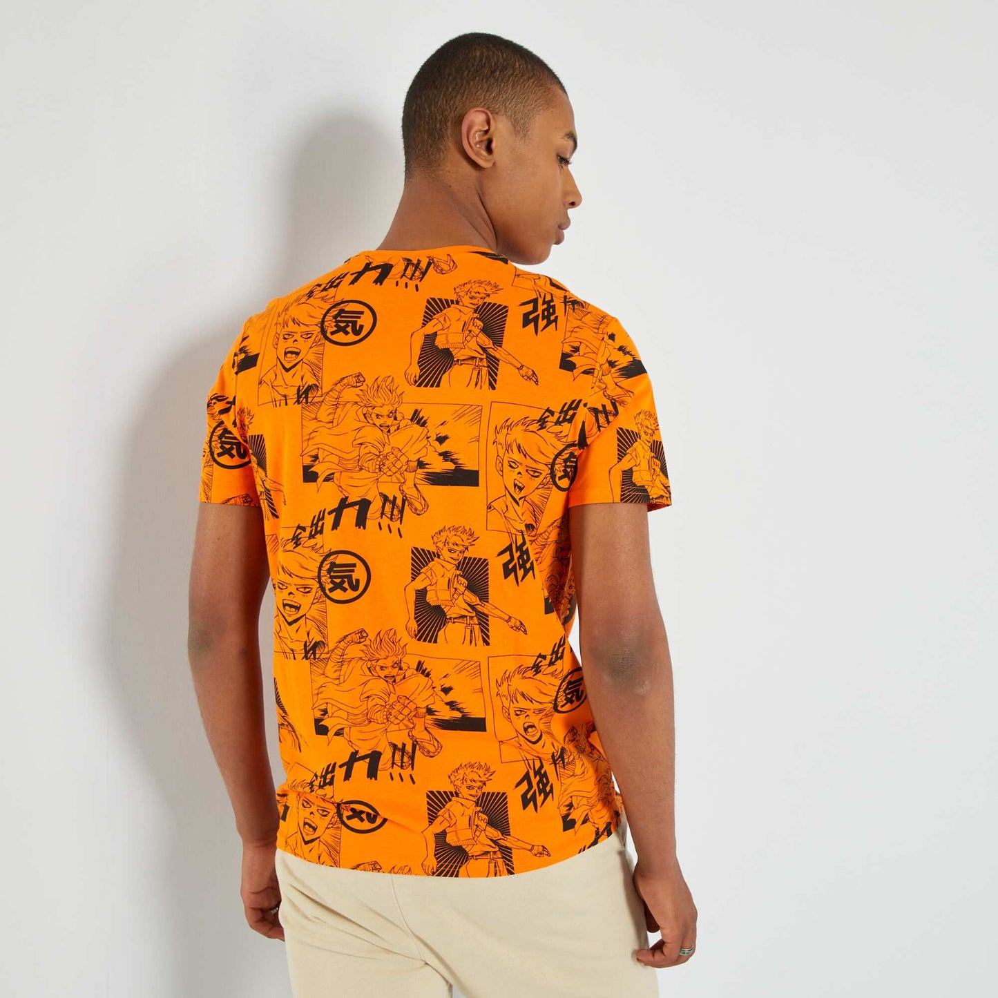 T-shirt en jersey avec imprim Orange