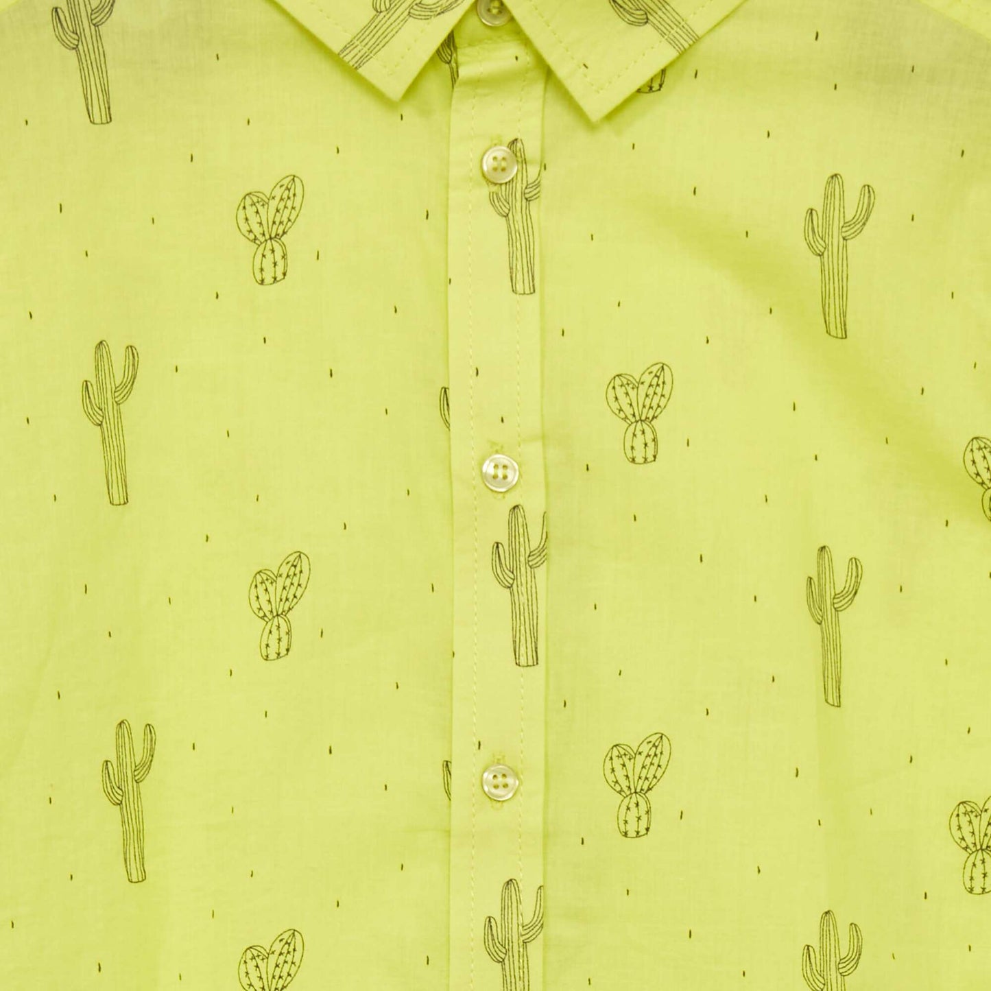 Chemise manches courtes Jaune vert