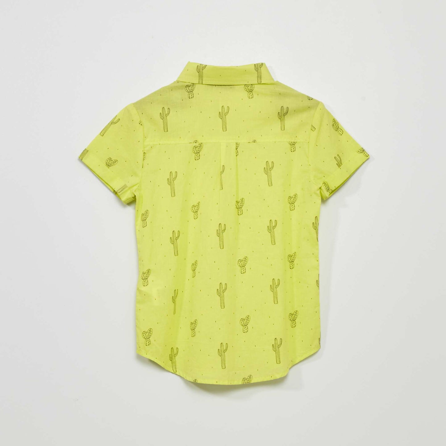 Chemise manches courtes Jaune vert
