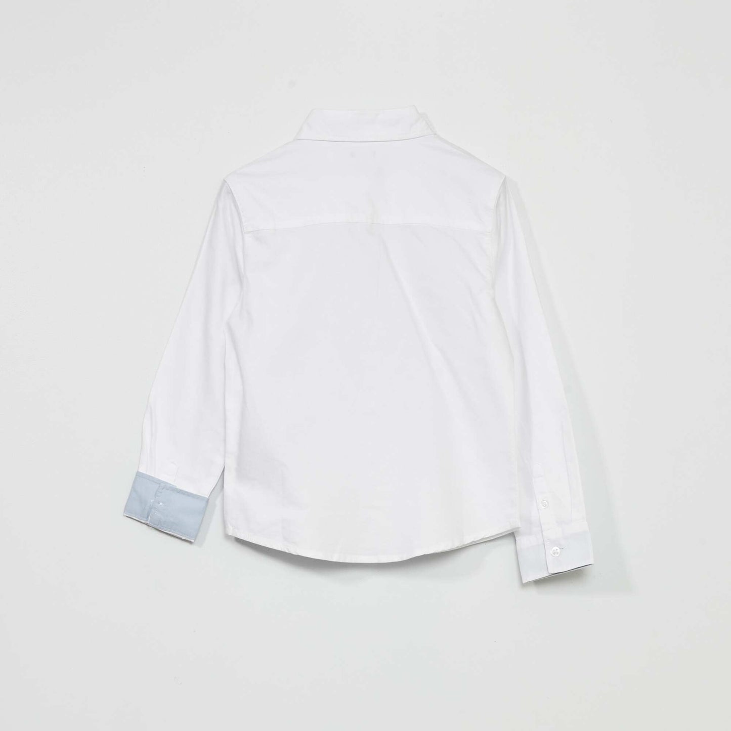 Chemise droite unie blanc