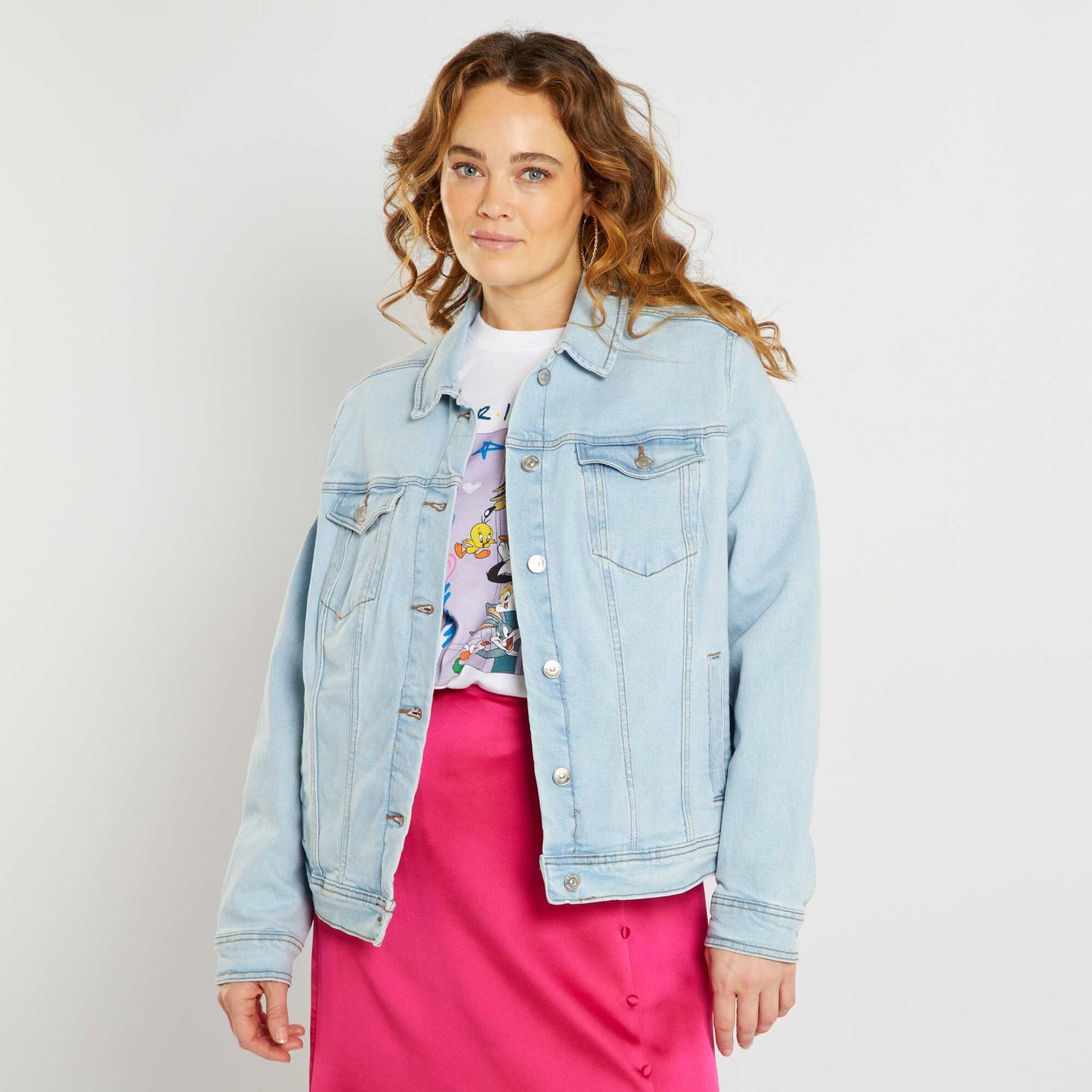 Veste en jean Bleu