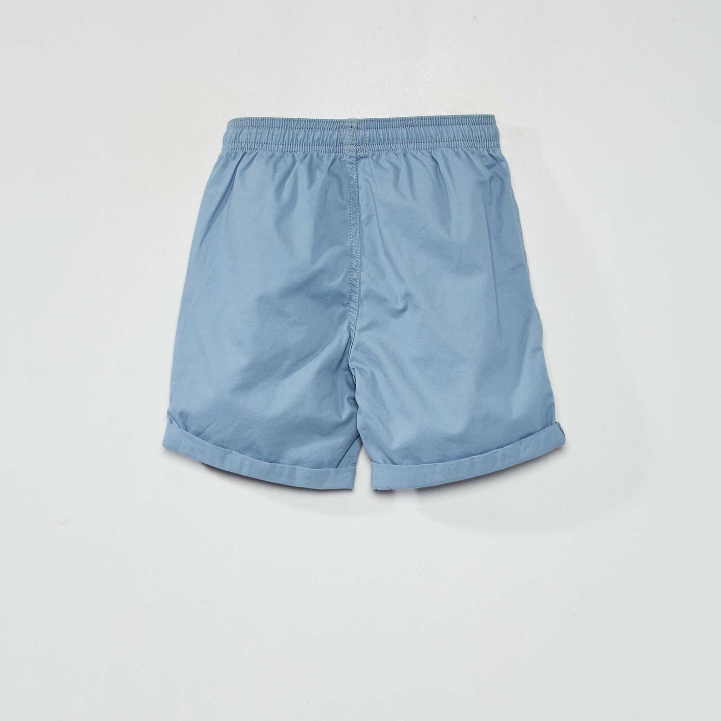 Bermuda droit uni bleu denim